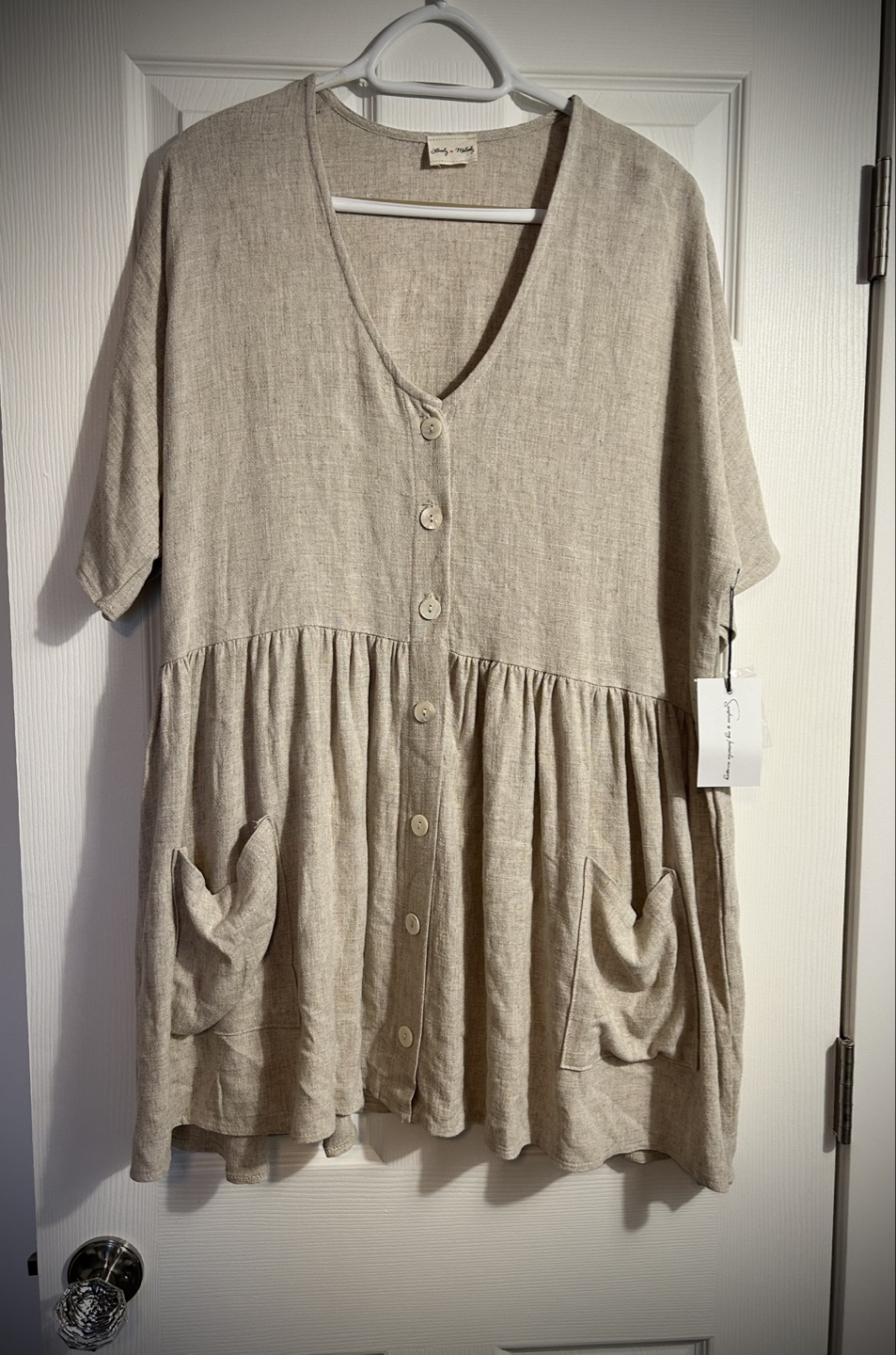 Finding July Linen Blend Dress Size Small