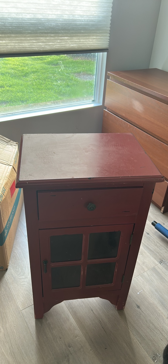 Rustic Red Wooden Cabinet
