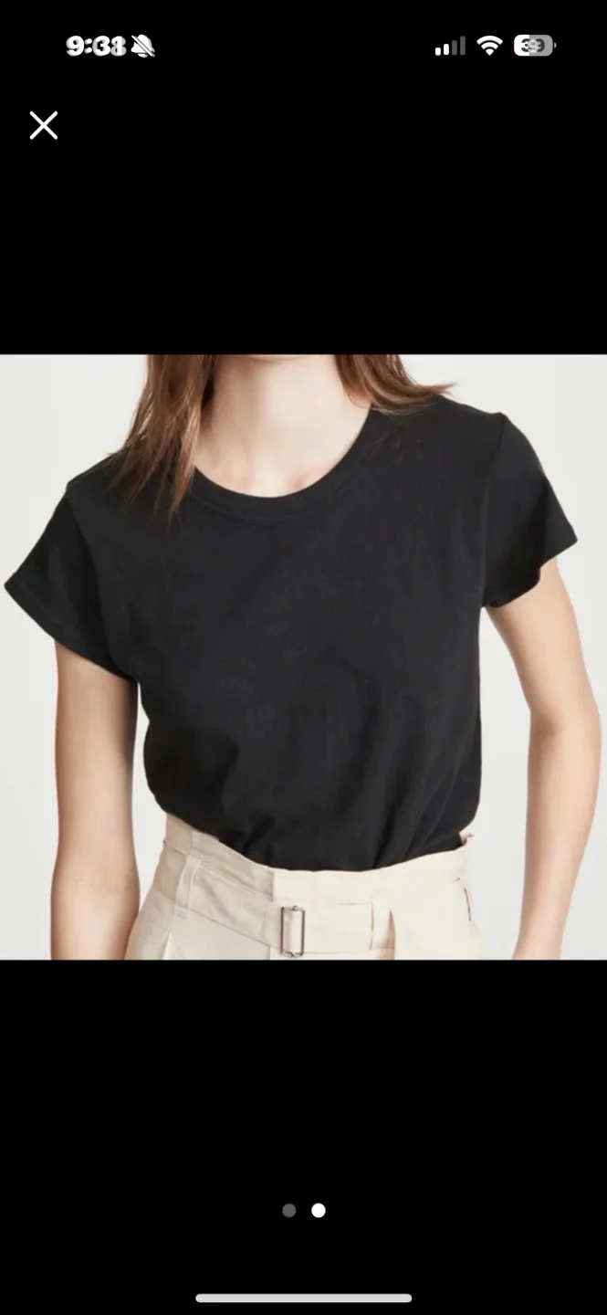 New Madewell Black T-Shirt XXS/XS 💚 image indicator(2)