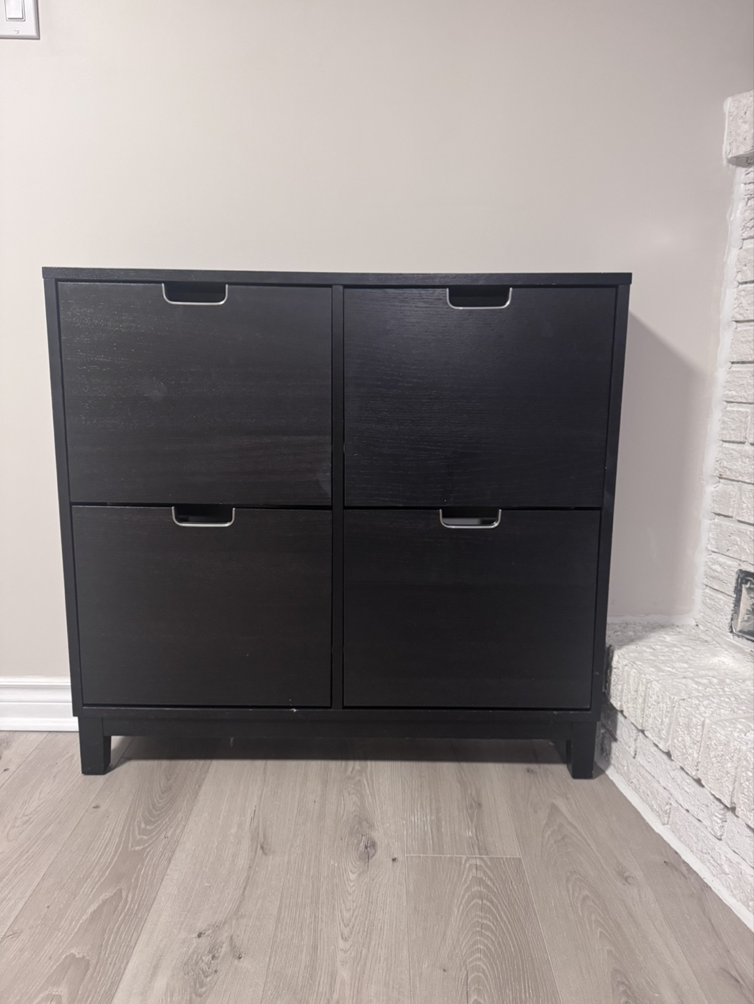 IKEA STALL- Black Four-Drawer Storage Cabinet