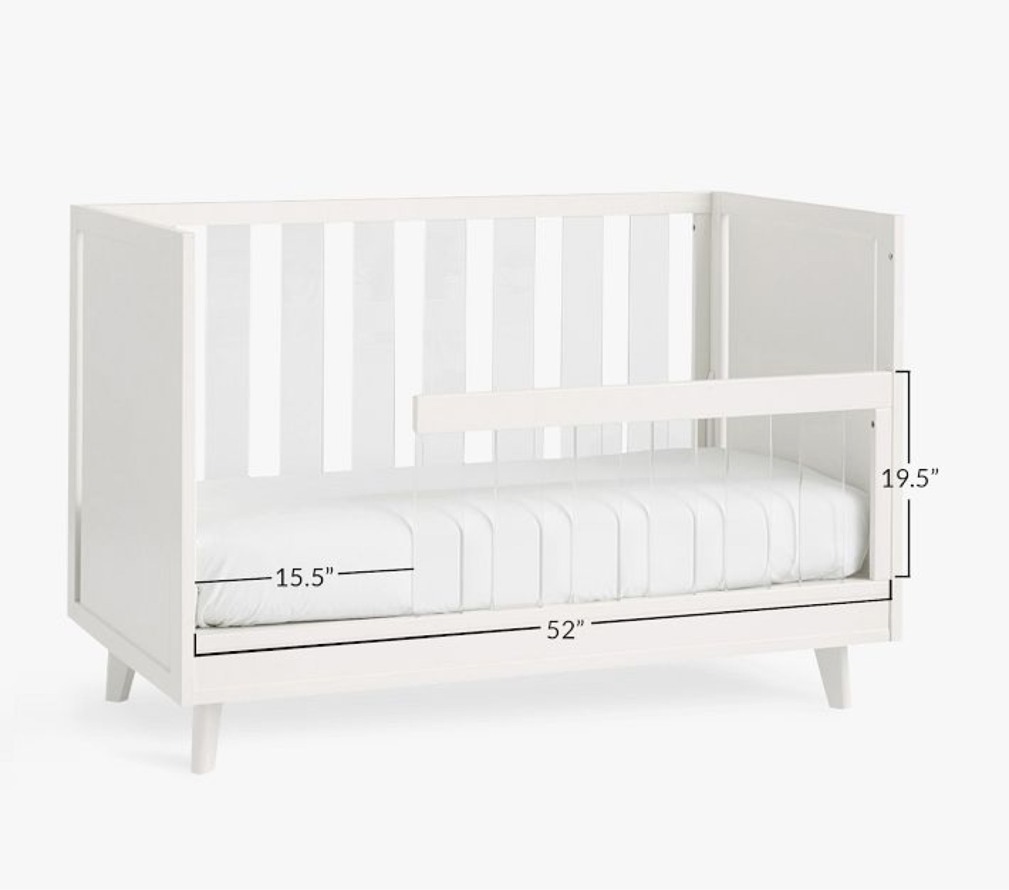 Pottery Barn Convertible Crib - White