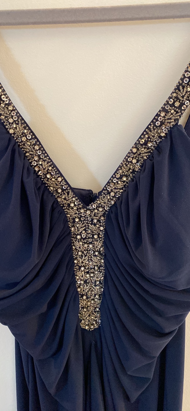 Beaded Navy Blue Dress - photo 2