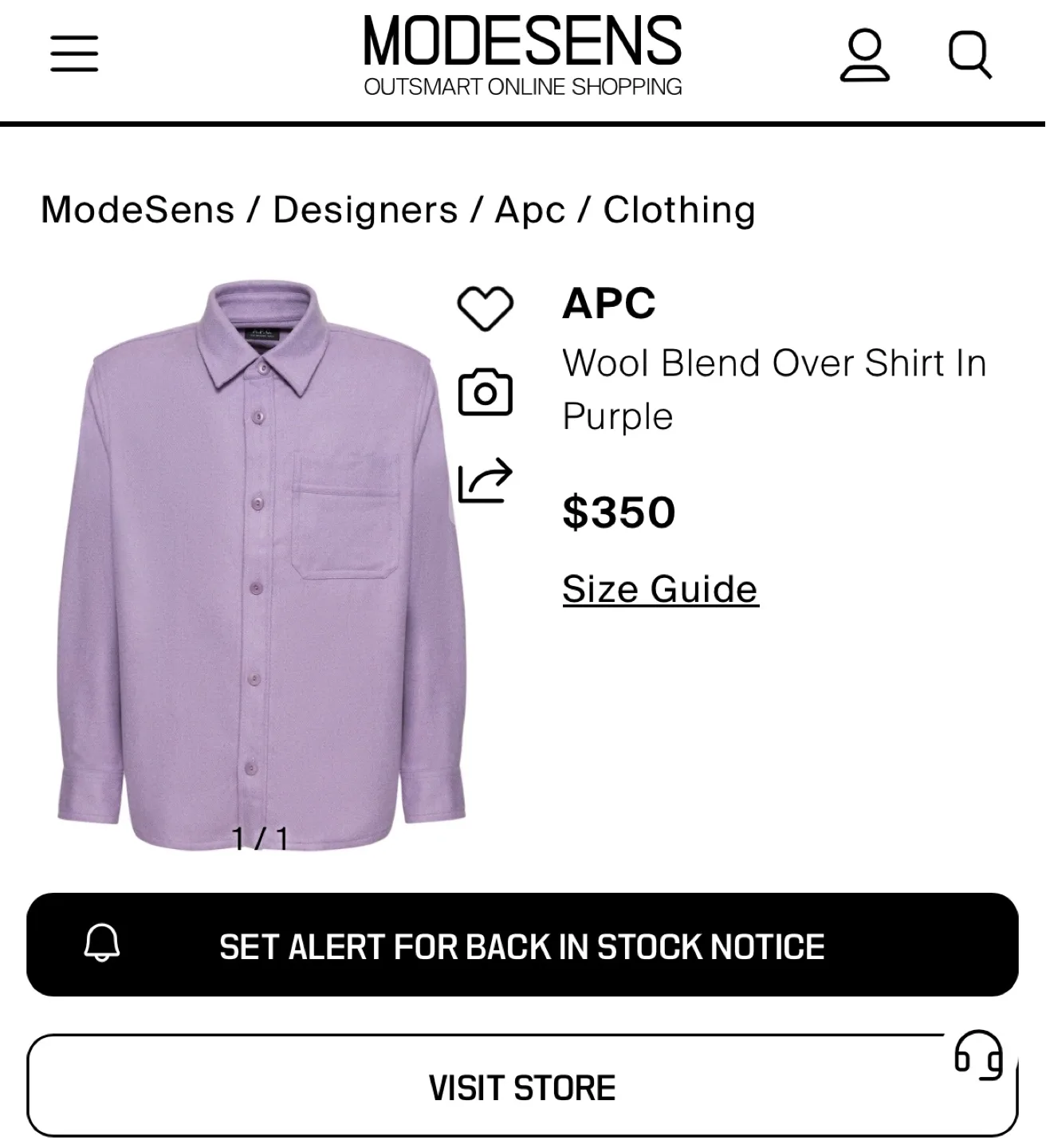 A.P.C. Wool Blend Shirt - Size L image indicator(6)