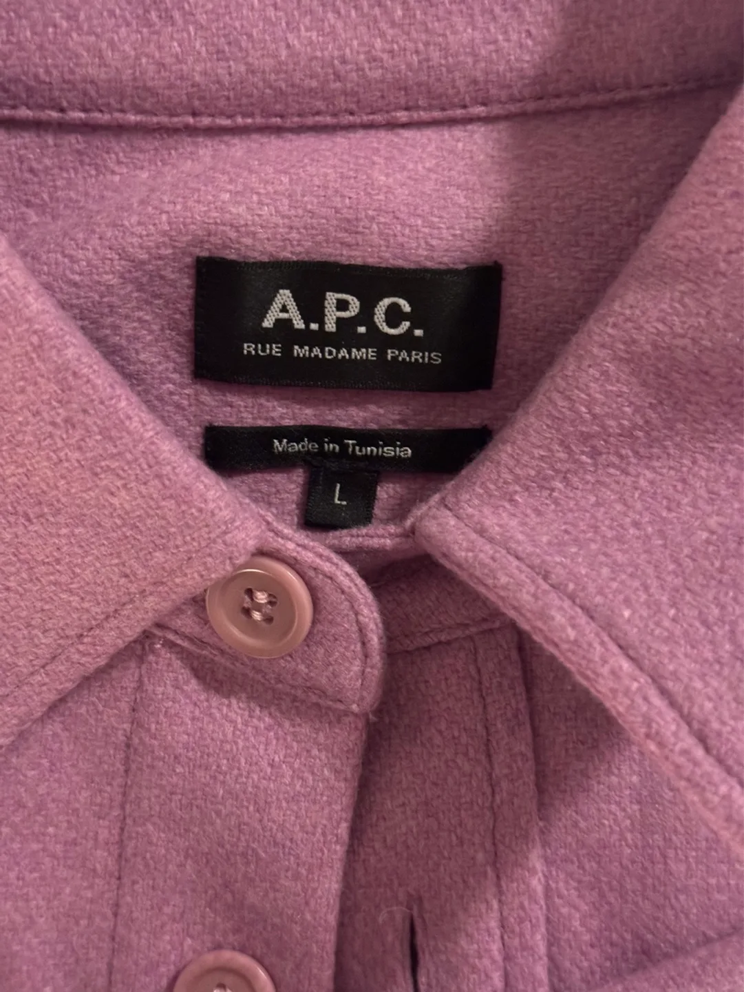 A.P.C. Wool Blend Shirt - Size L thumbnail