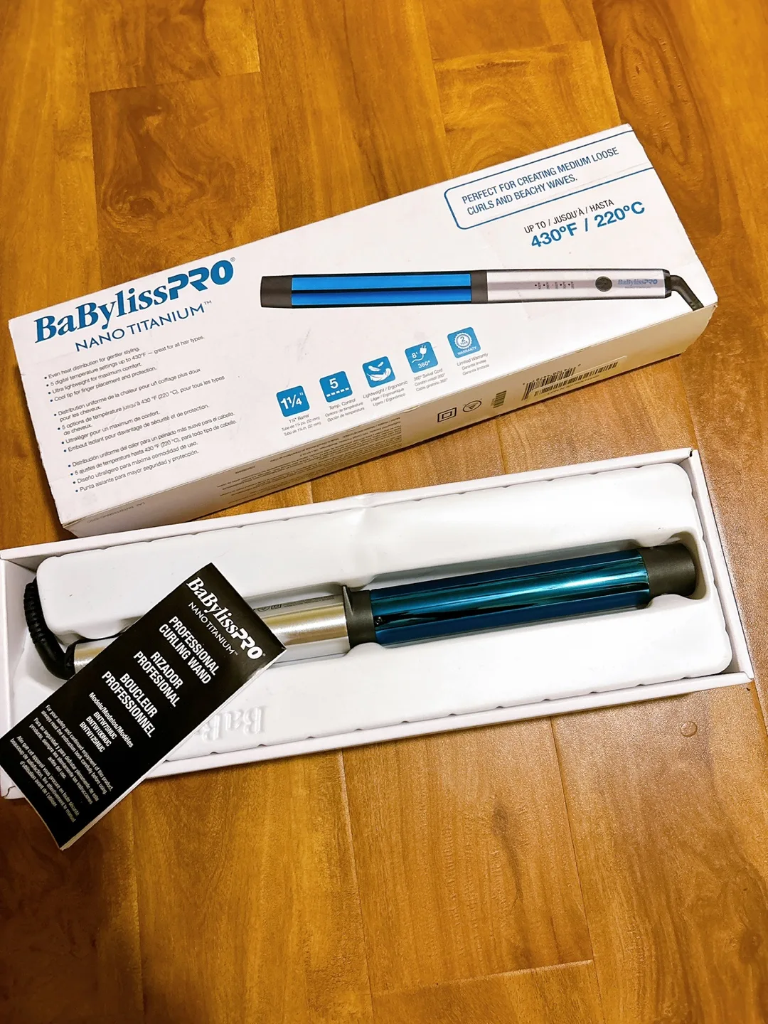 BaBylissPRO Nano Titanium Curling Wand