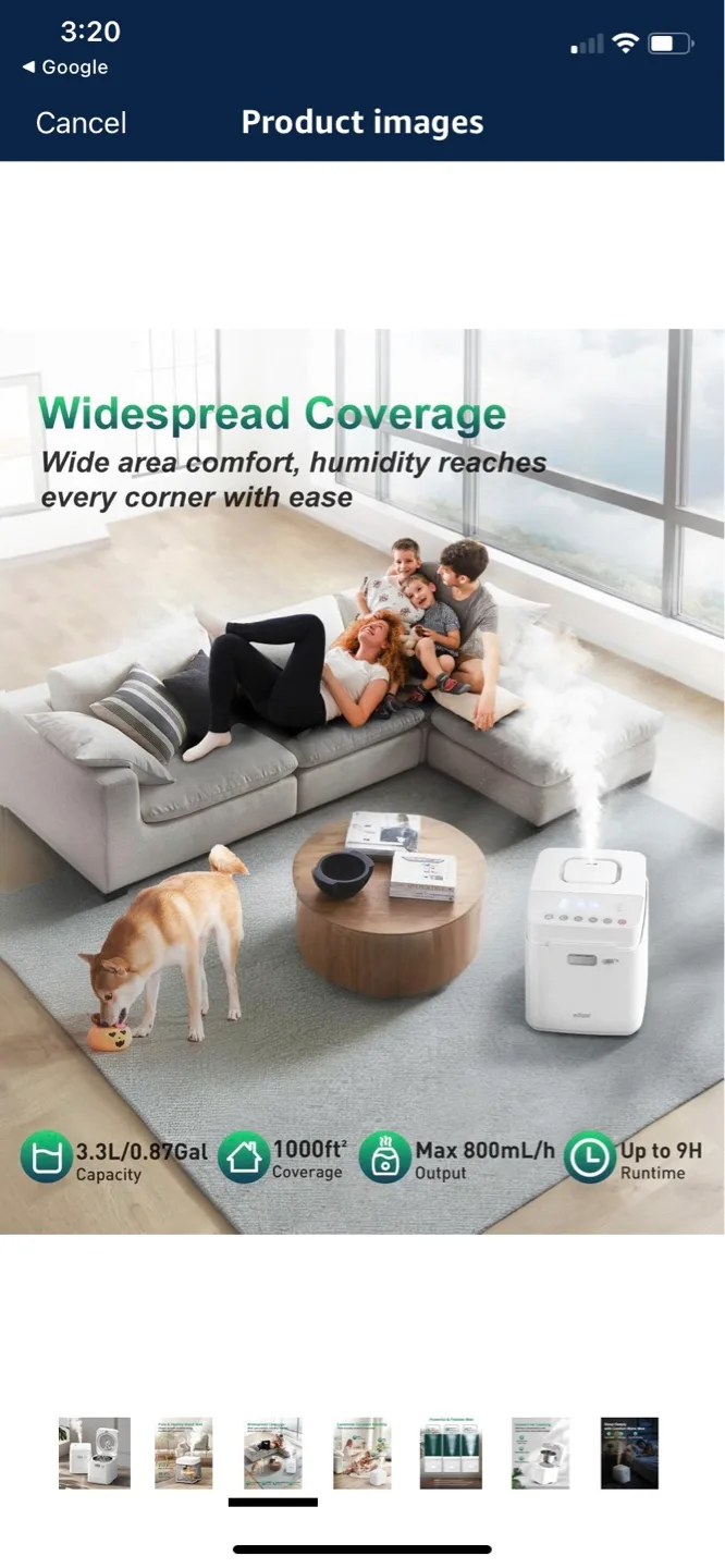 Steam Humidifier - 3.3L 1000 sq ft Coverage image indicator(3)