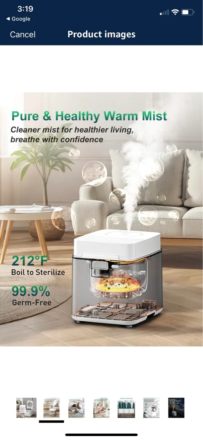 Steam Humidifier - 3.3L 1000 sq ft Coverage image indicator(2)