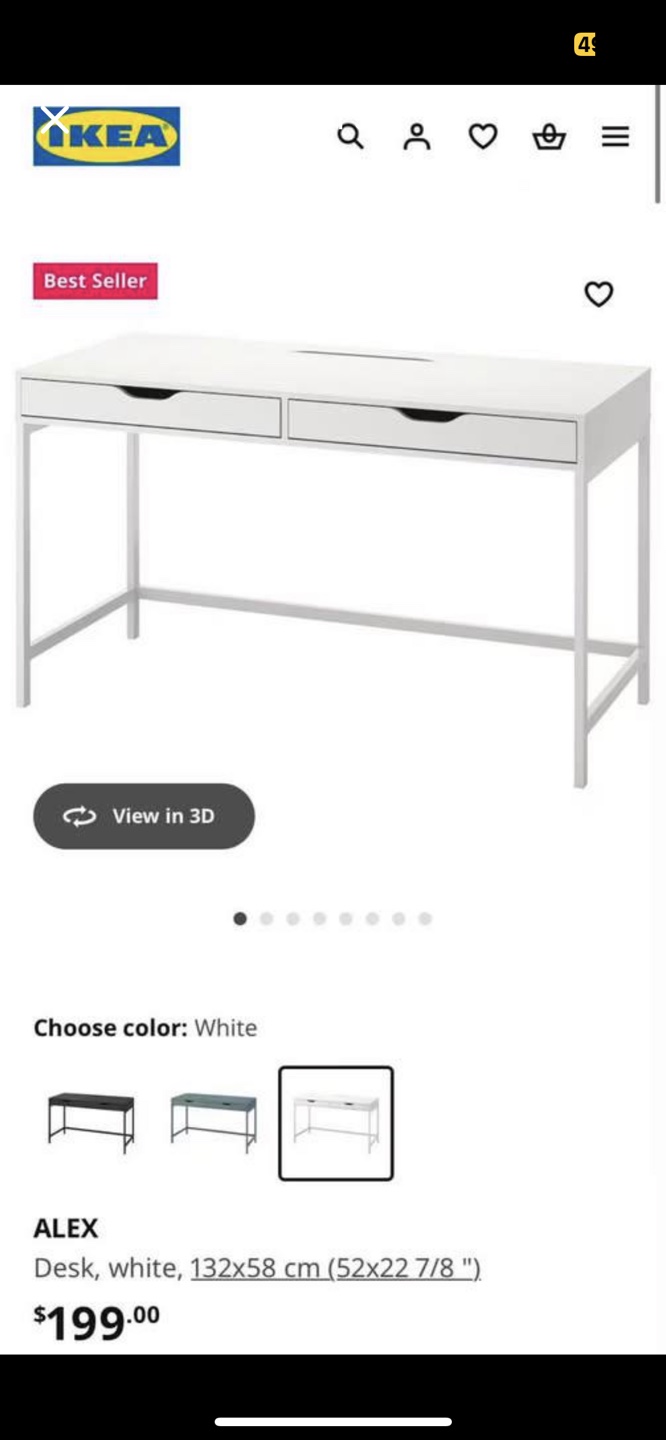IKEA ALEX Desk - White - photo 5