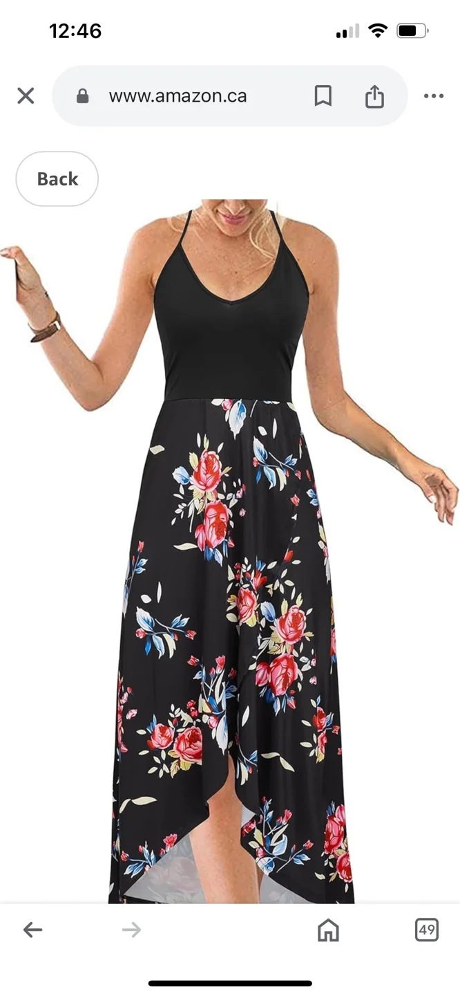Kilig Women's Floral High-Low Sundress, Size Small image indicator(6)
