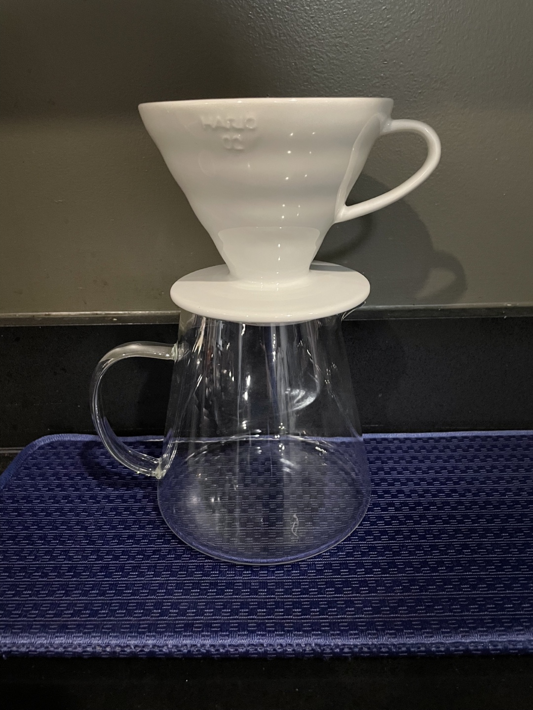 Hario V60 Ceramic Pour Over Coffee Dripper with Glass Server