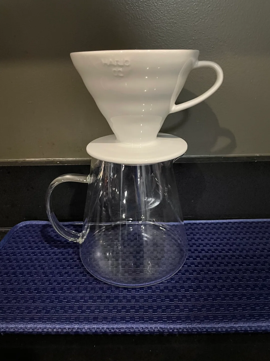 Hario V60 Ceramic Pour Over Coffee Dripper with Glass Server thumbnail