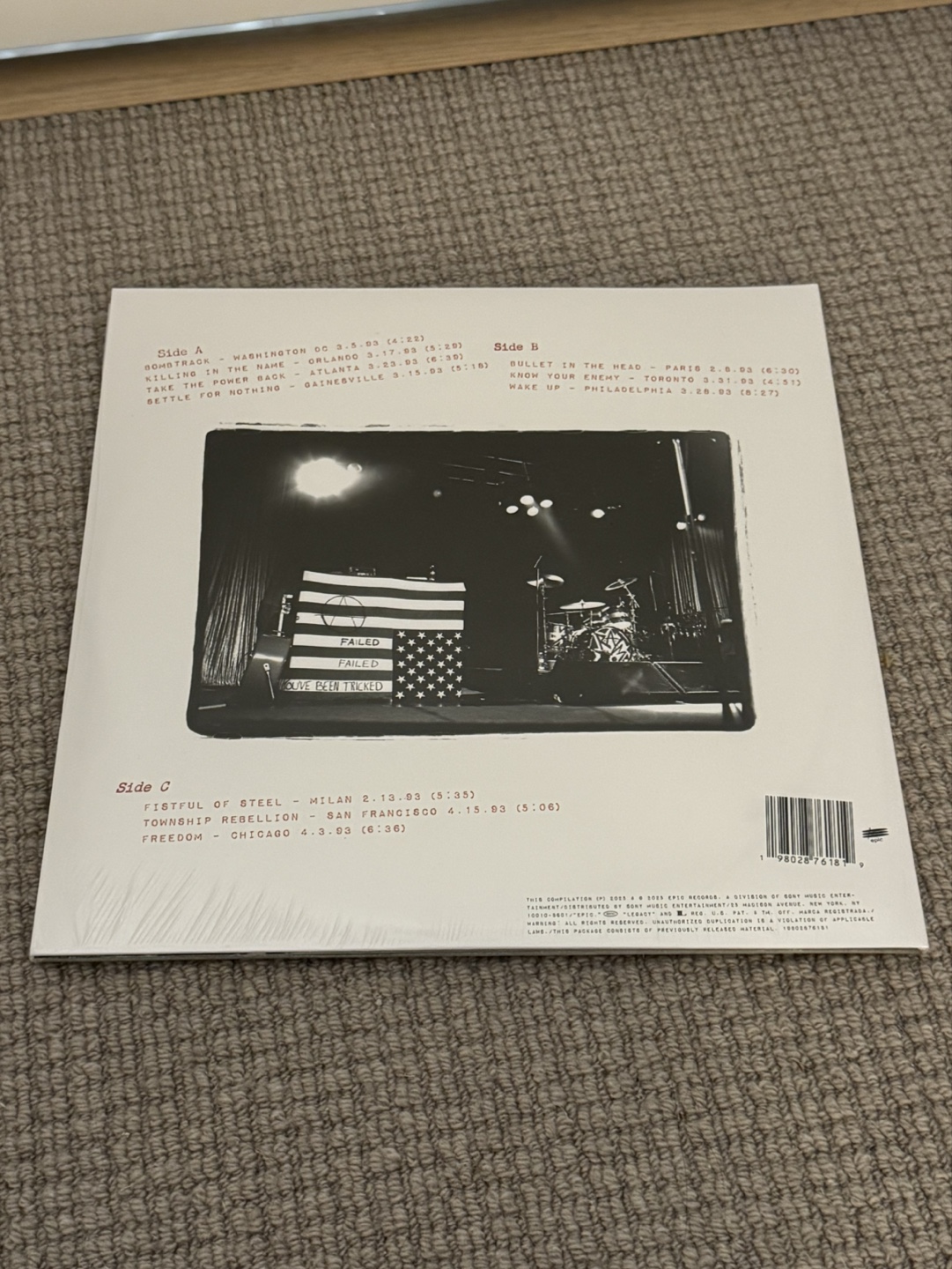 RAGE AGAINST THE MACHINE-LIVE ON TOUR 1993 RSD 2025 - photo 2