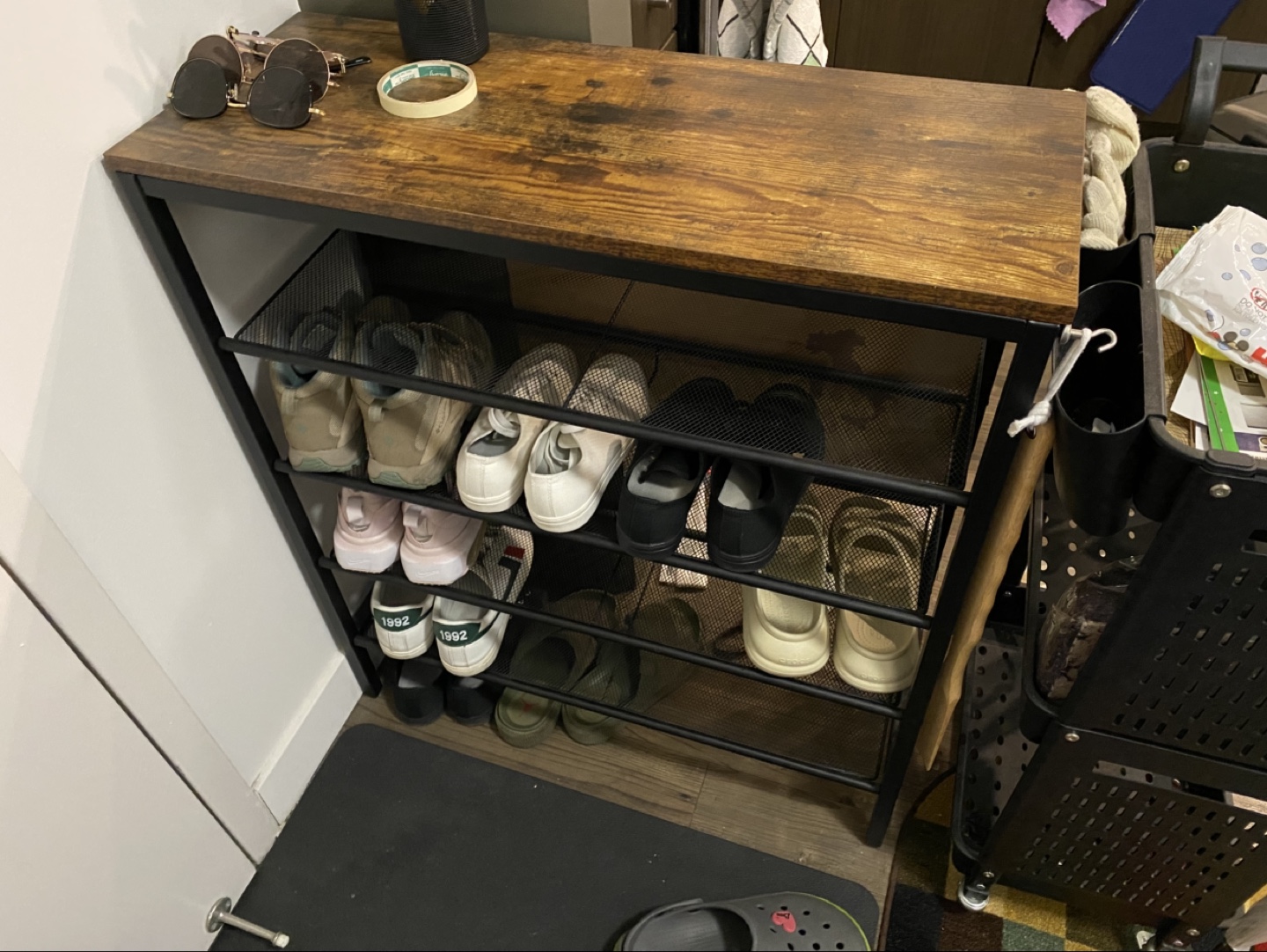 Rustic Industrial Shoe Rack Organizer - photo 2