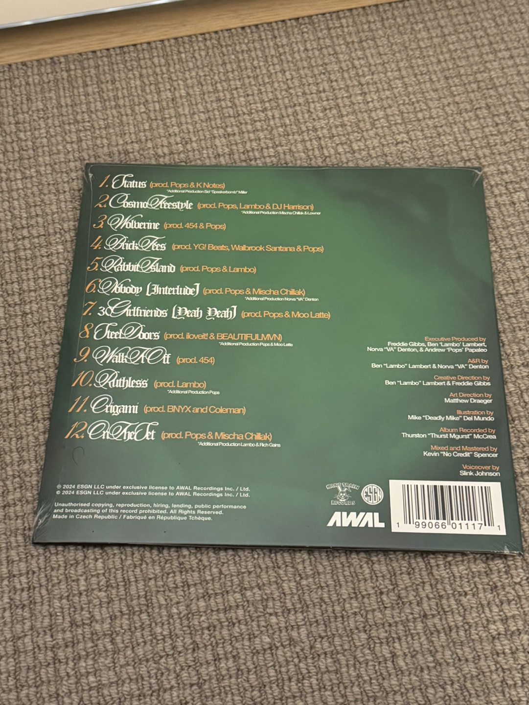 FREDDIE GIBBS “YOU ONLY DIE 1NCE” RSD 2025 GREEN VINYL - photo 2