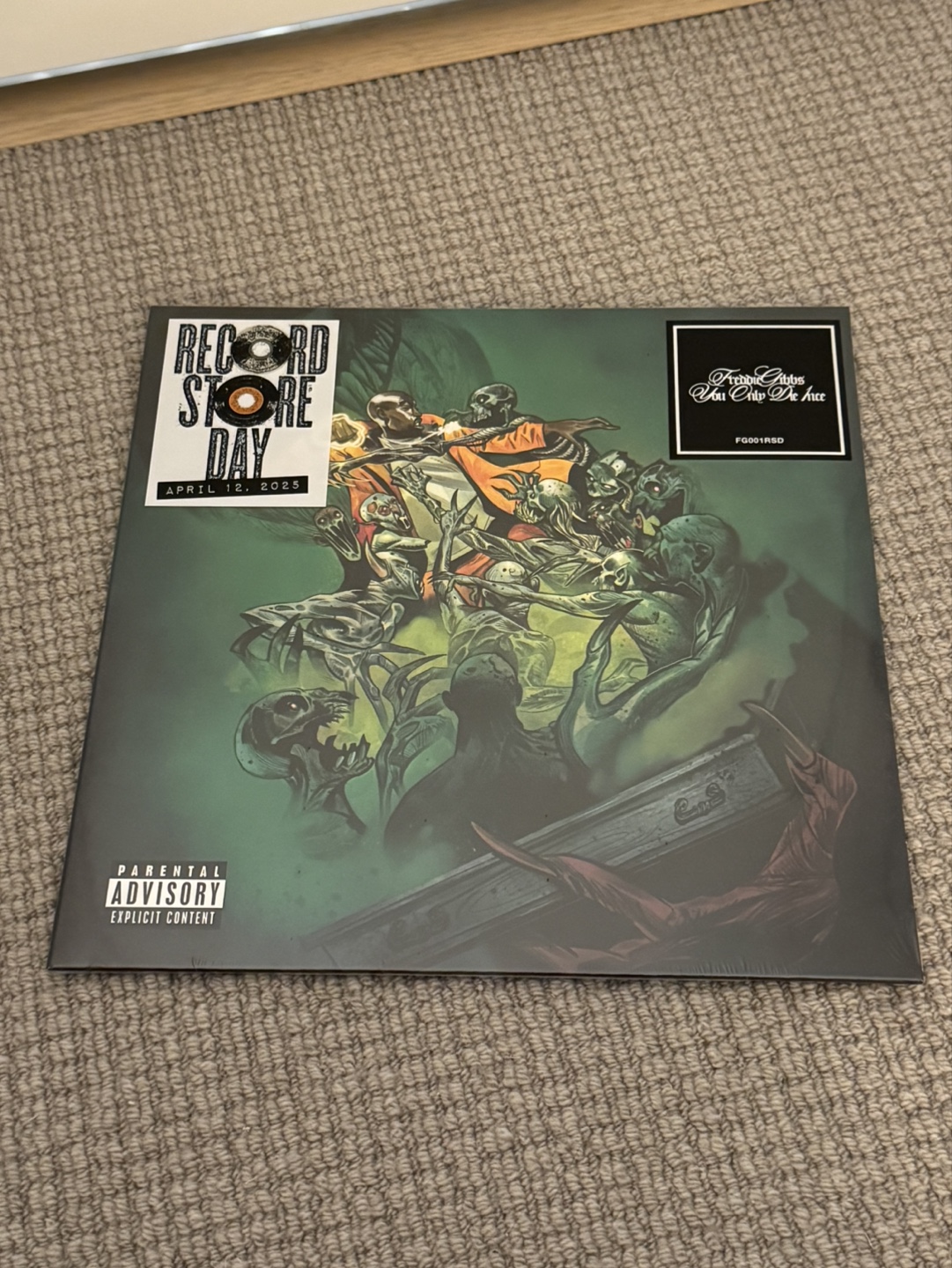 FREDDIE GIBBS “YOU ONLY DIE 1NCE” RSD 2025 GREEN VINYL