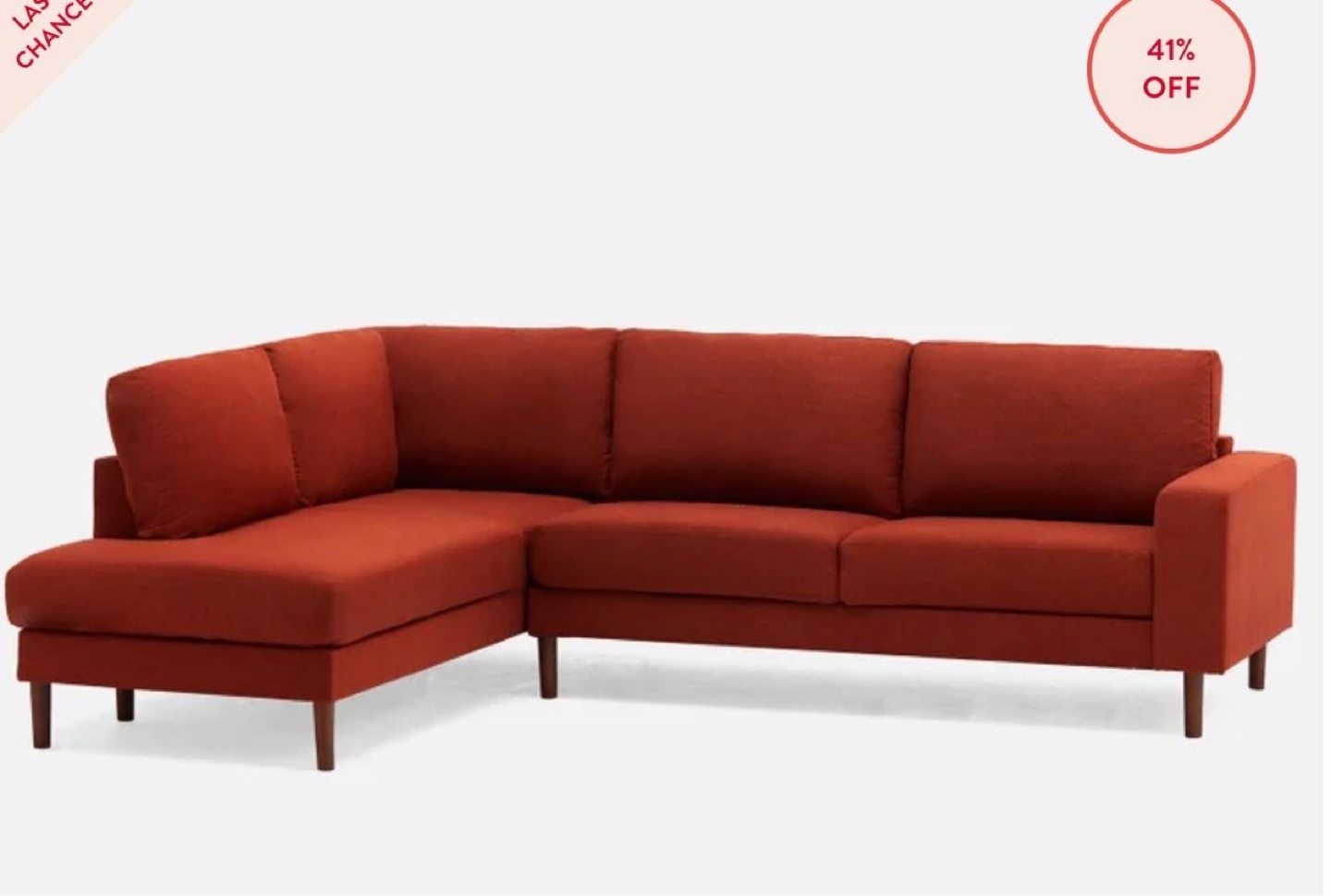 Used Burrow Nomad Sectional Sofa - Burnt Orange - photo 4
