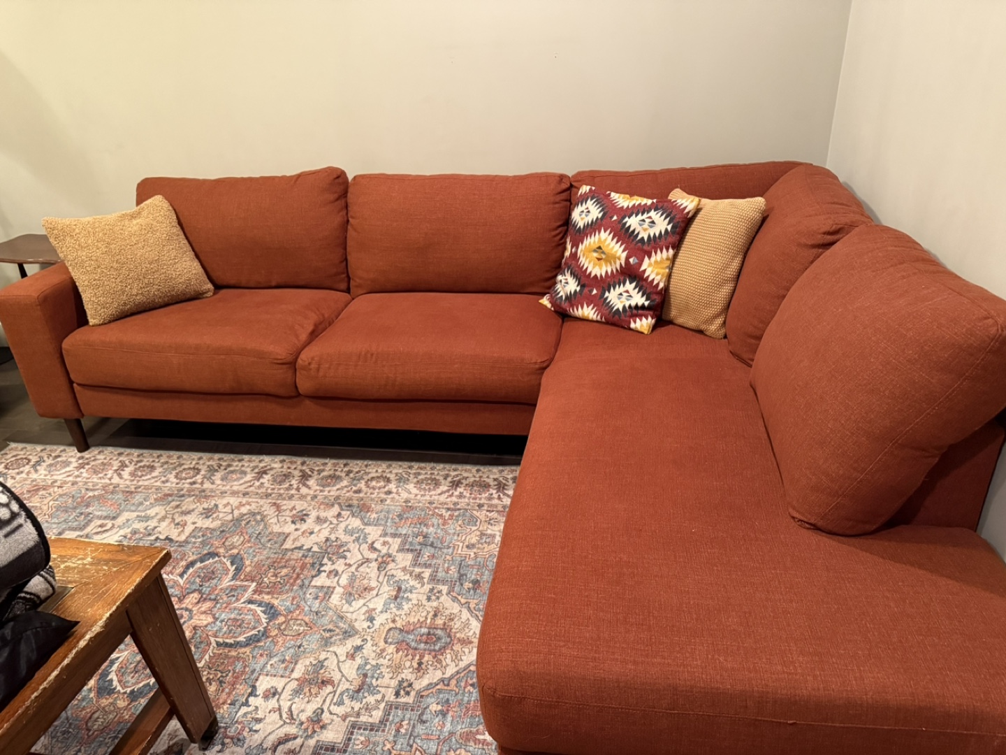 Used Burrow Nomad Sectional Sofa - Burnt Orange - photo 2