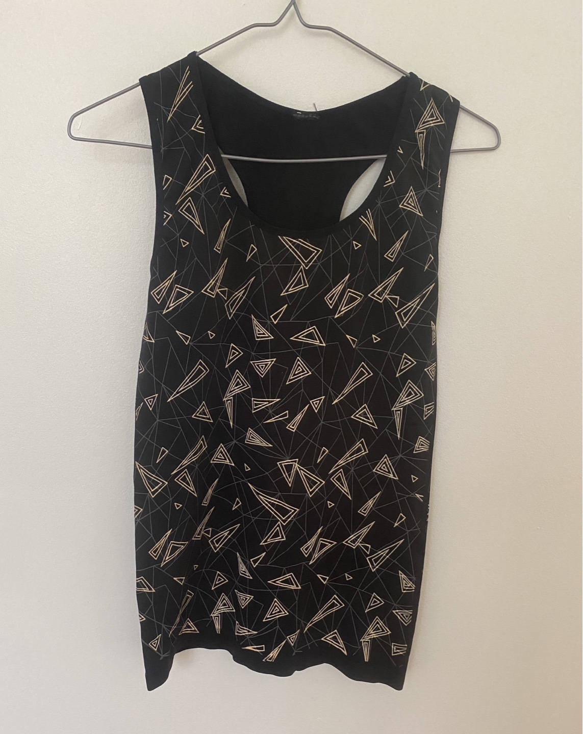 Black and Gold Geometric Racerback Tank Top