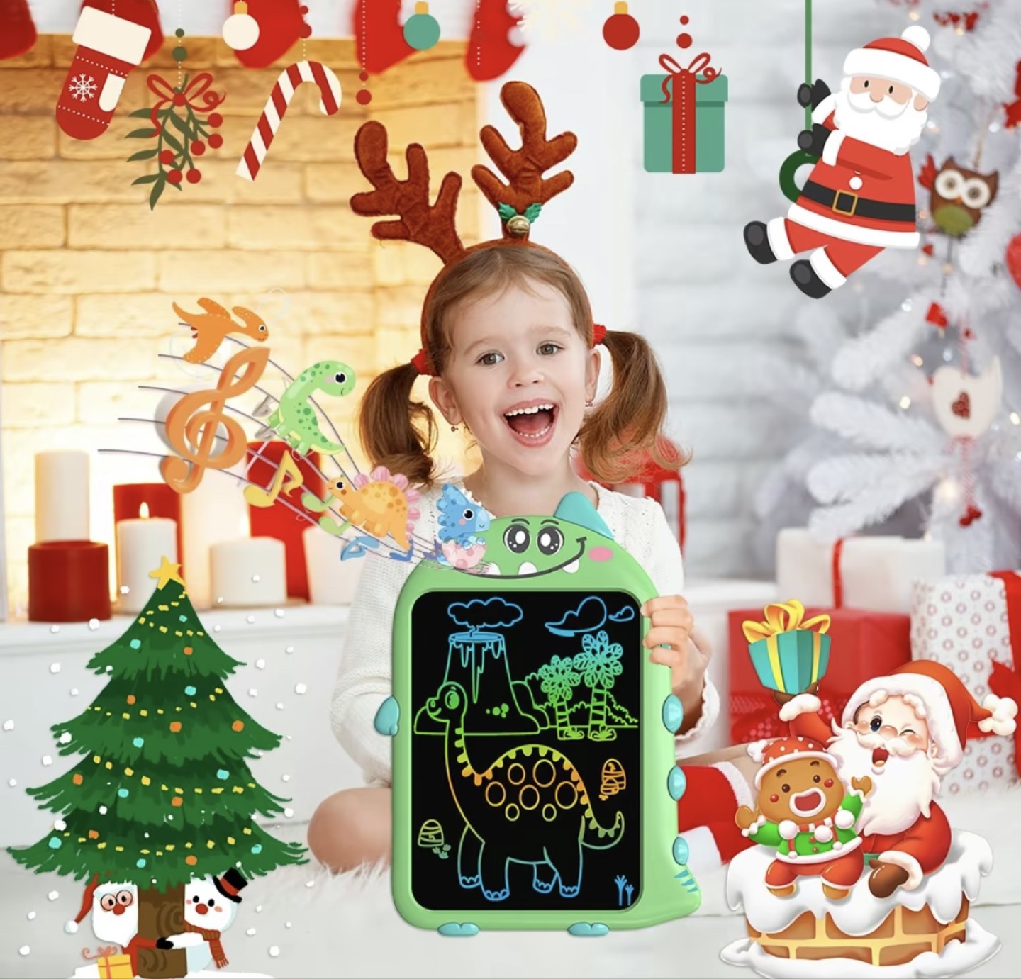 Kids LCD Writing Tablet Dinosaur Design - photo 4