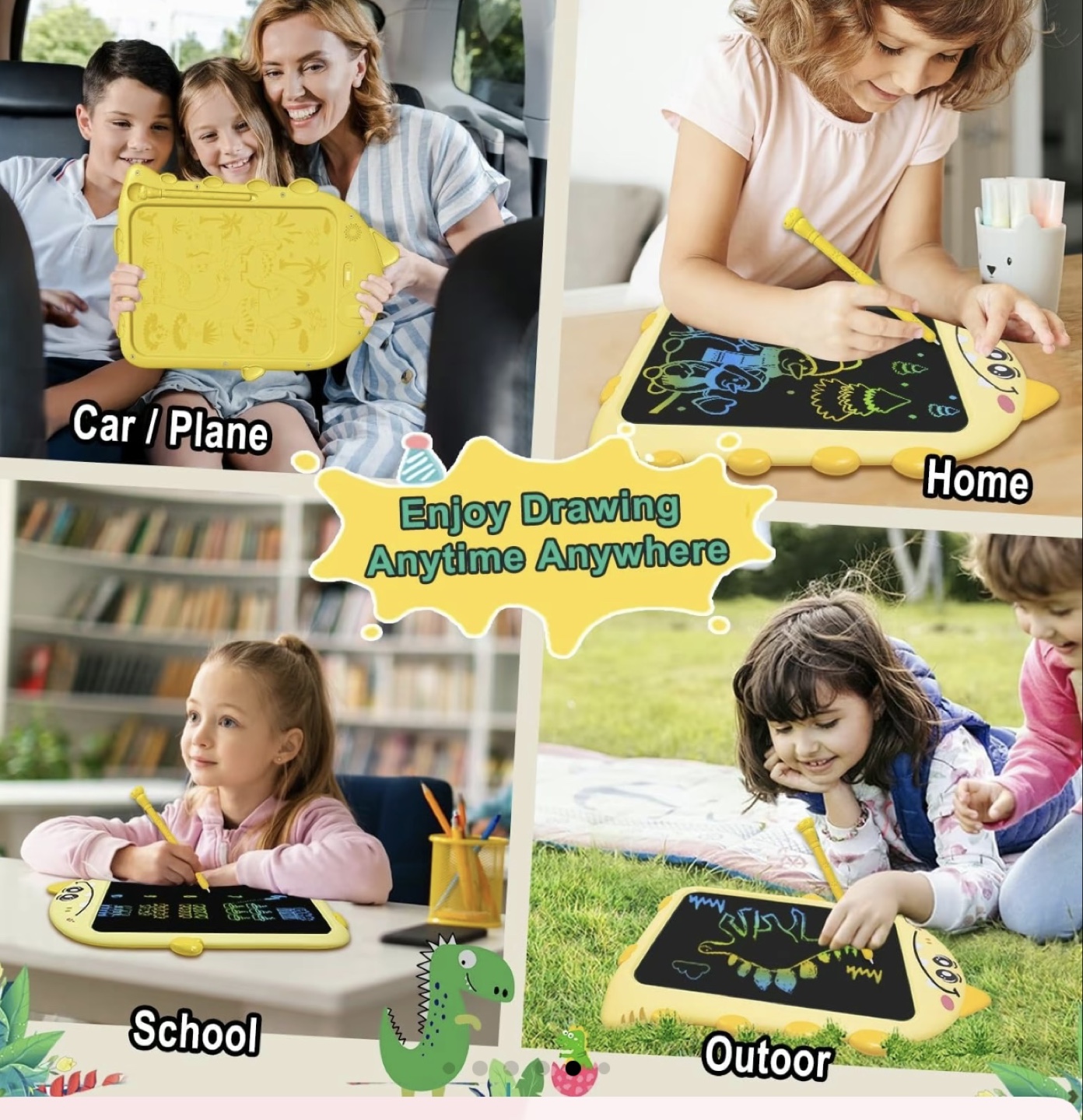 Kids LCD Writing Tablet Dinosaur Design - photo 2
