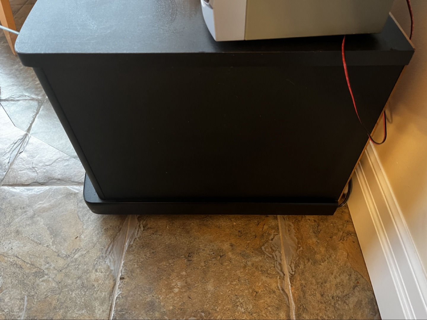 Black TV Stand with Glass Doors - photo 2