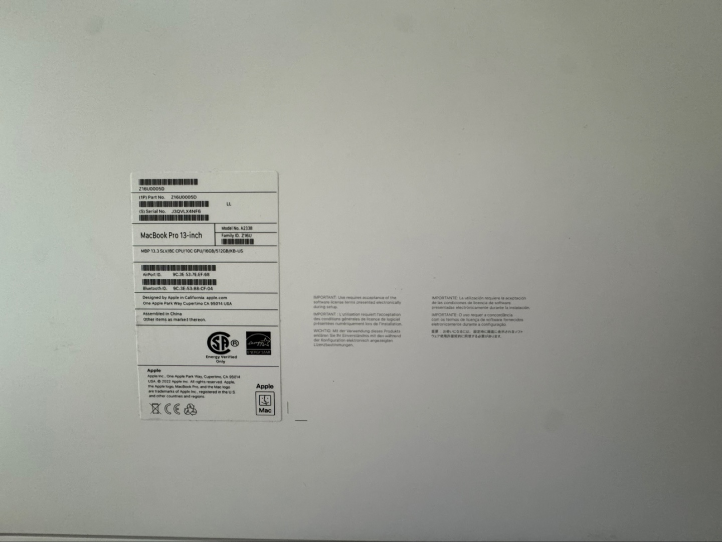 MacBook Pro 13-inch Laptop 2022 - photo 2