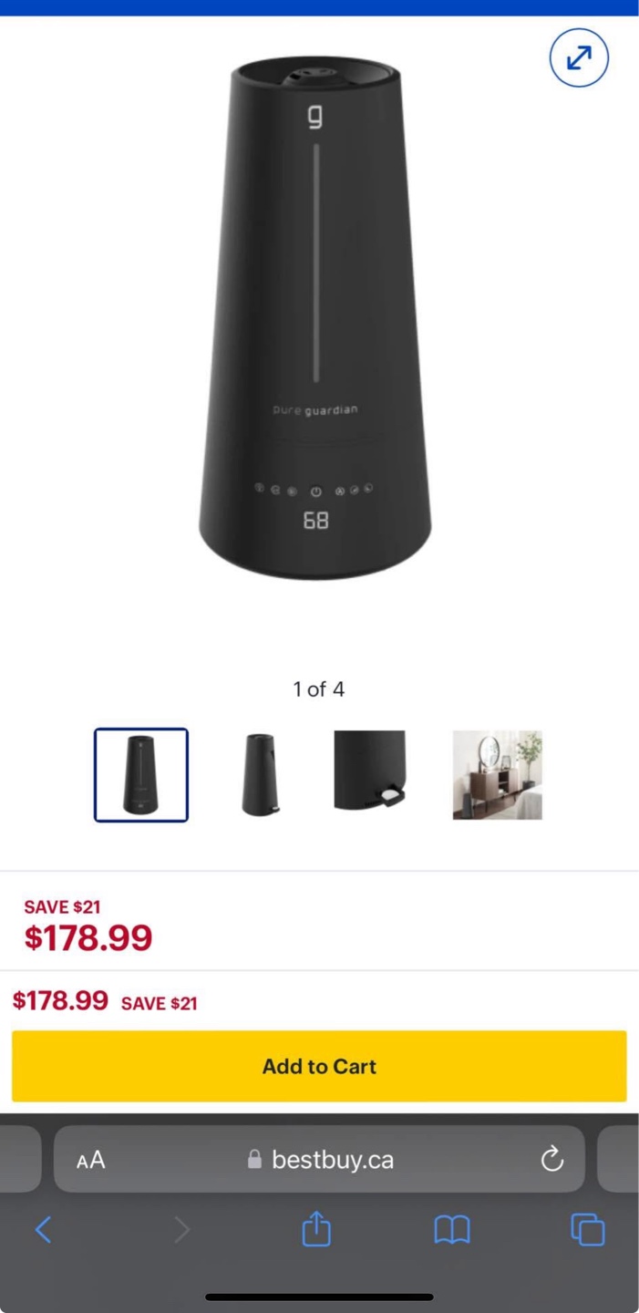 PureGuardian Intelligent Ultrasonic Humidifier - photo 2