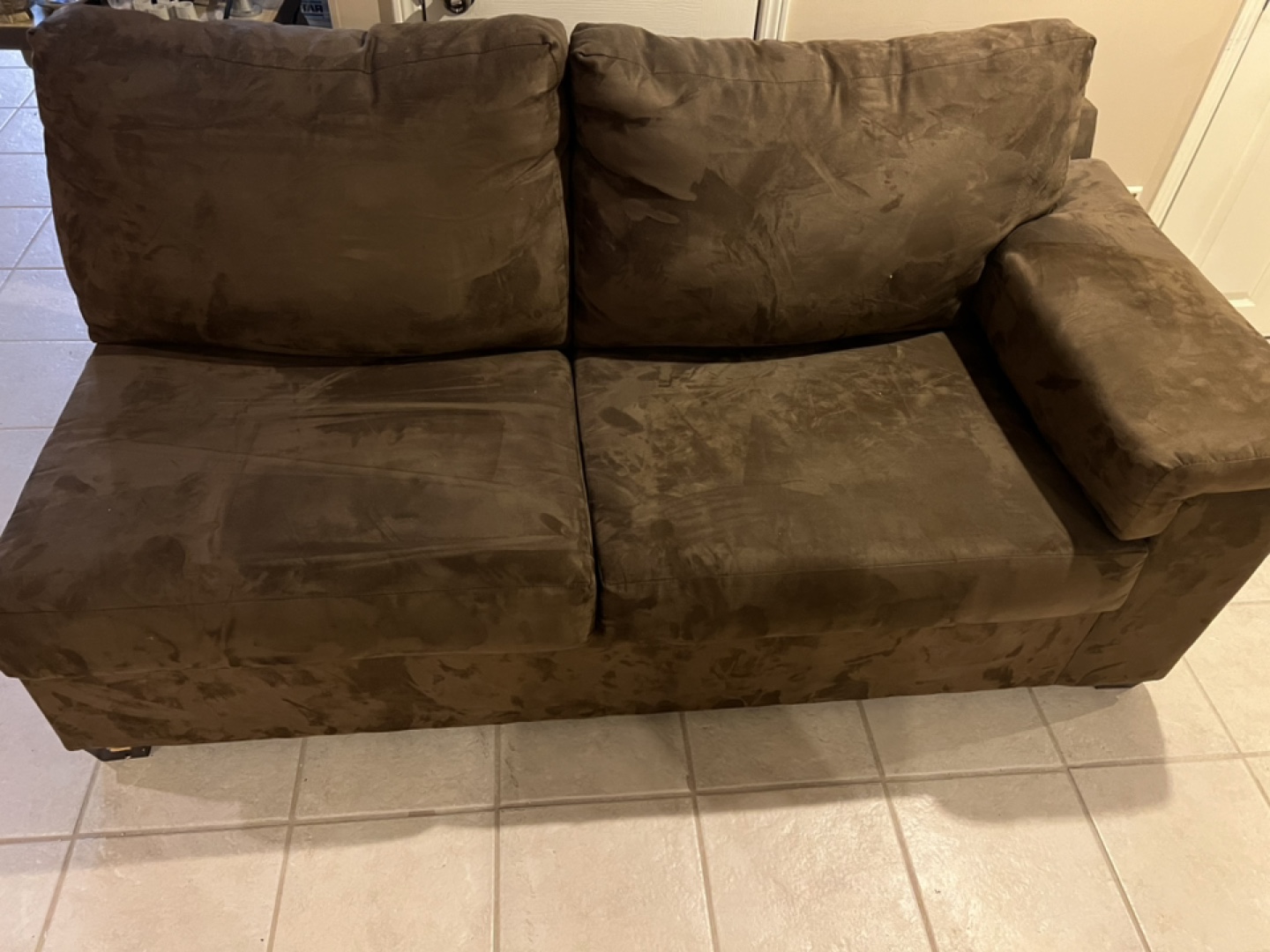 2 Pieces: Brown Sectional + Sofa Bed - photo 3