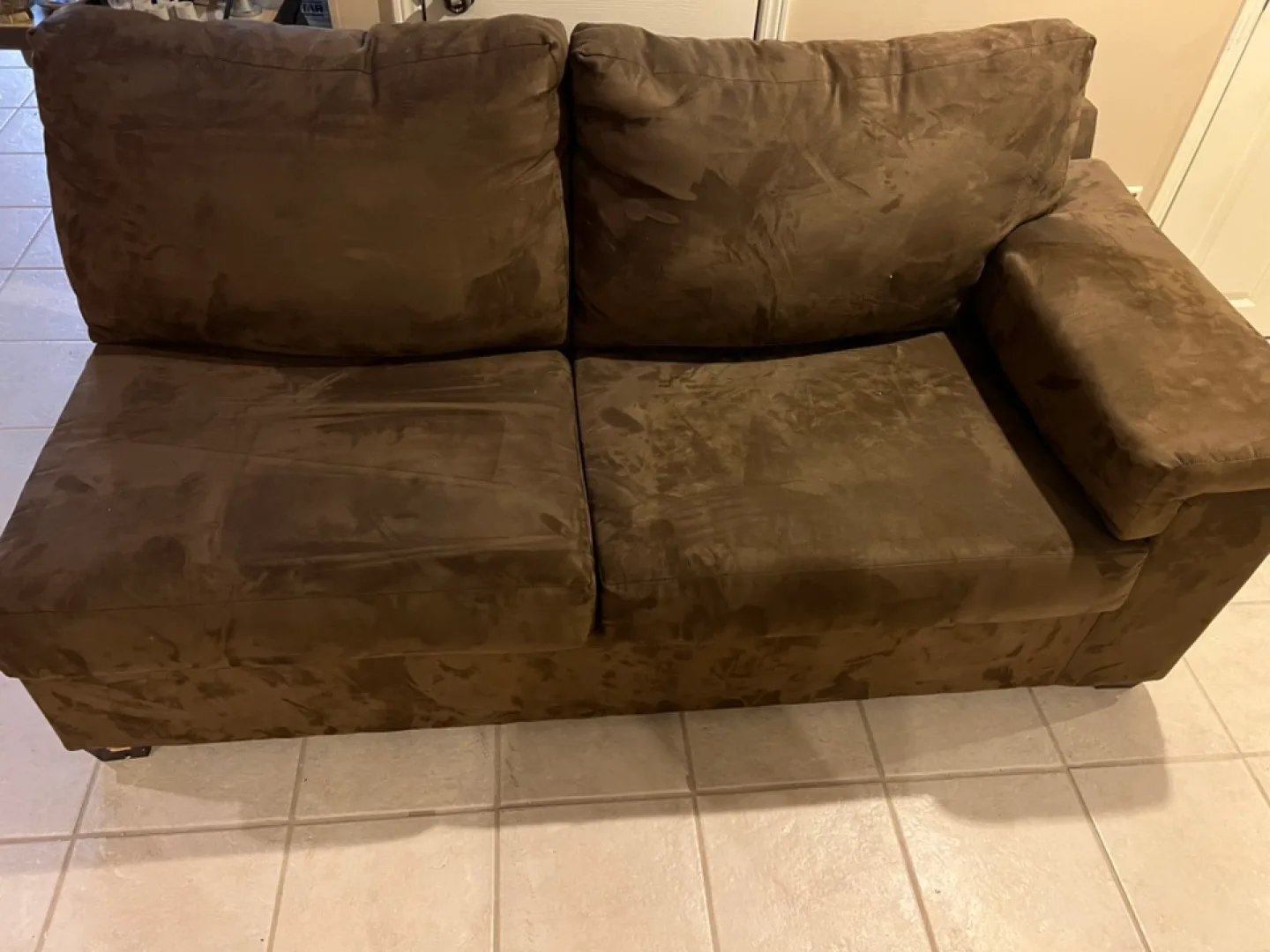 2 Pieces: Brown Sectional + Sofa Bed image indicator(3)