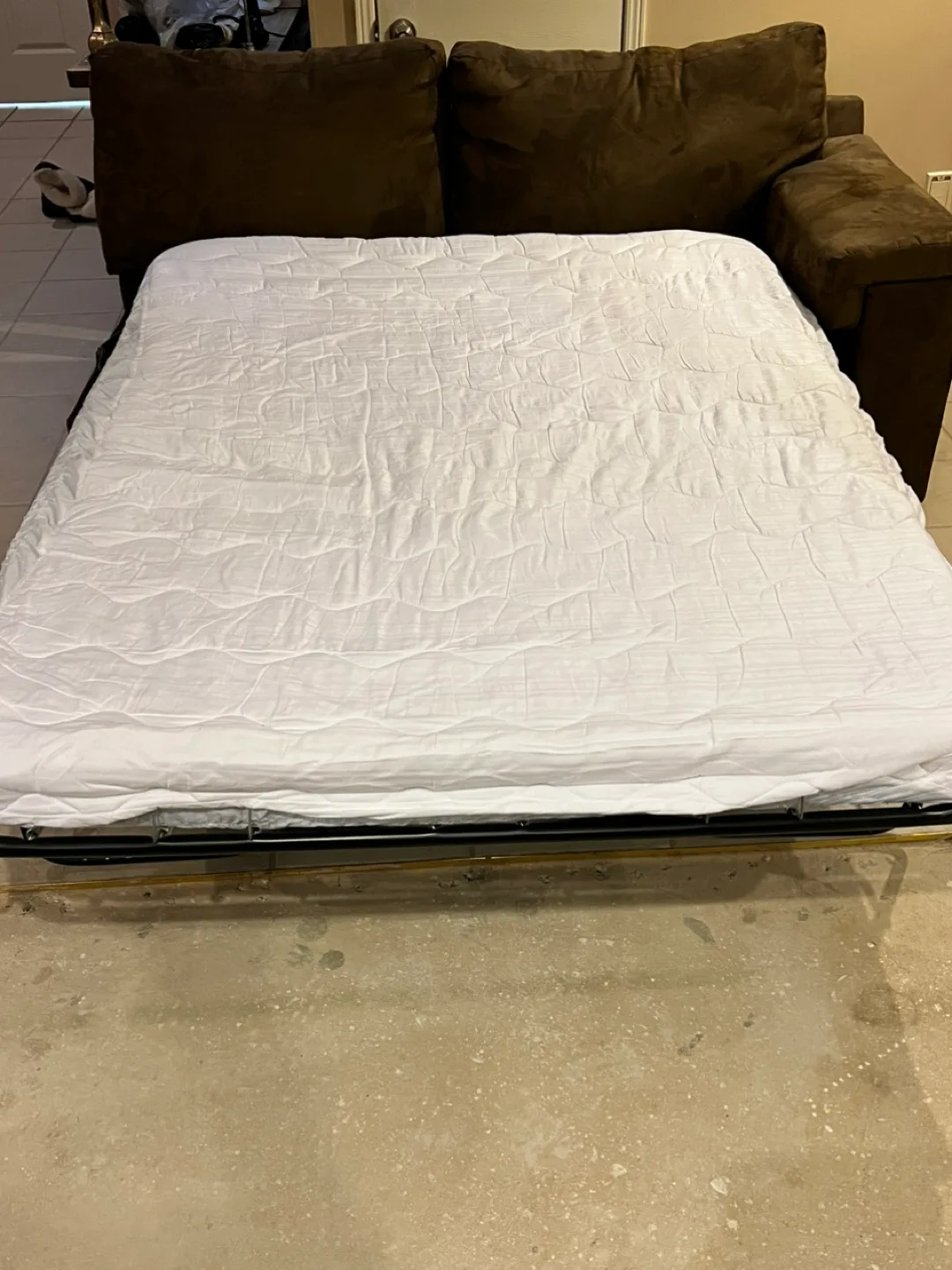 2 Pieces: Brown Sectional + Sofa Bed image indicator(4)