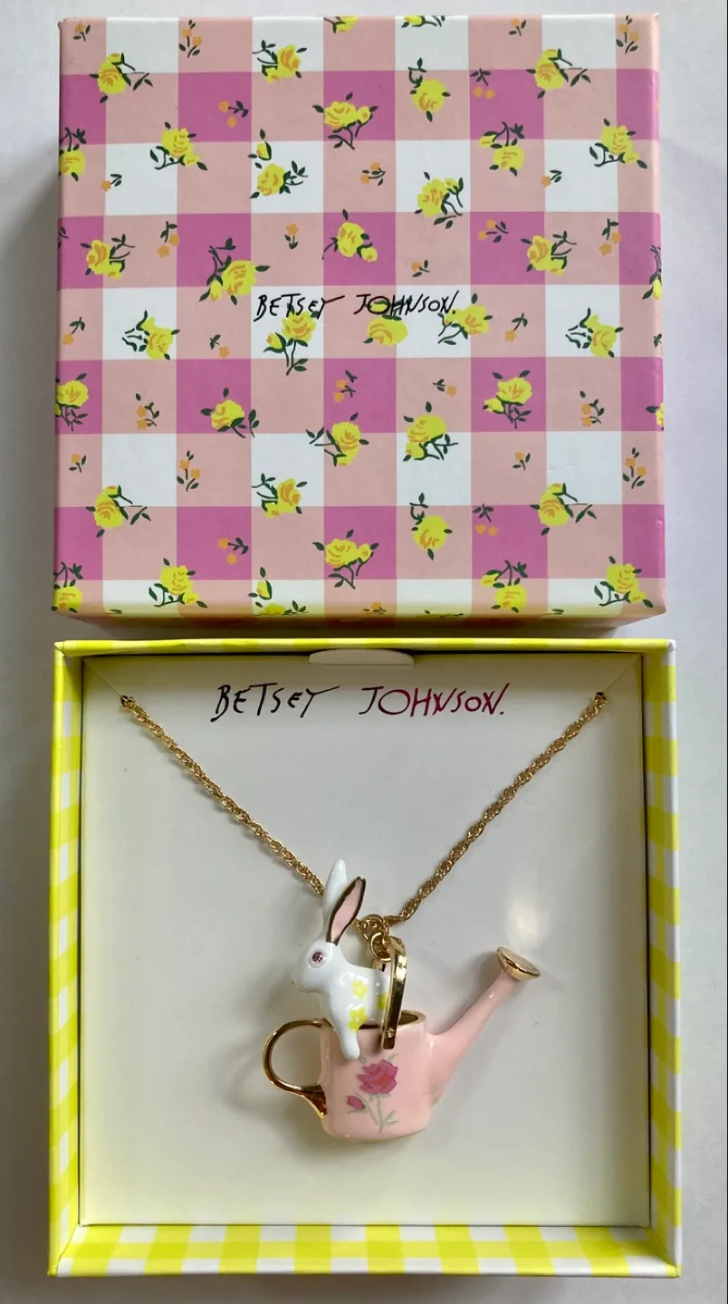 Betsey Johnson Bunny in Watering Can Necklace image indicator(2)