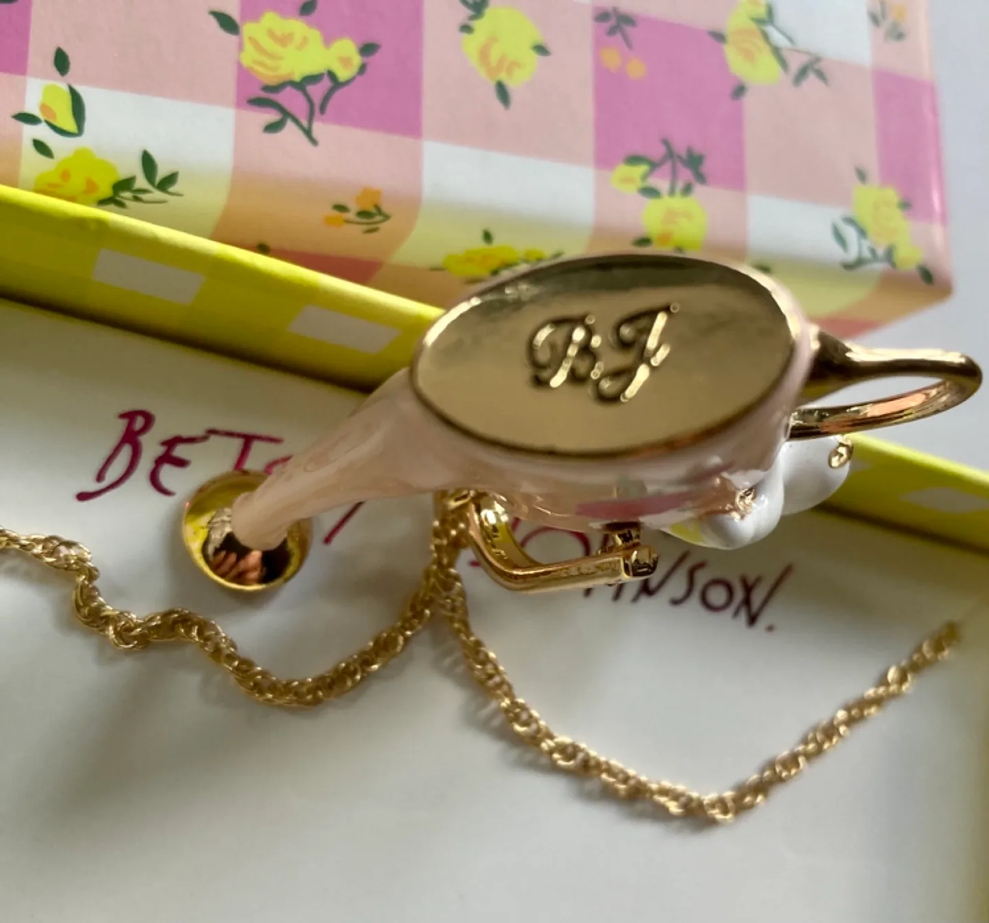 Betsey Johnson Bunny in Watering Can Necklace image indicator(5)