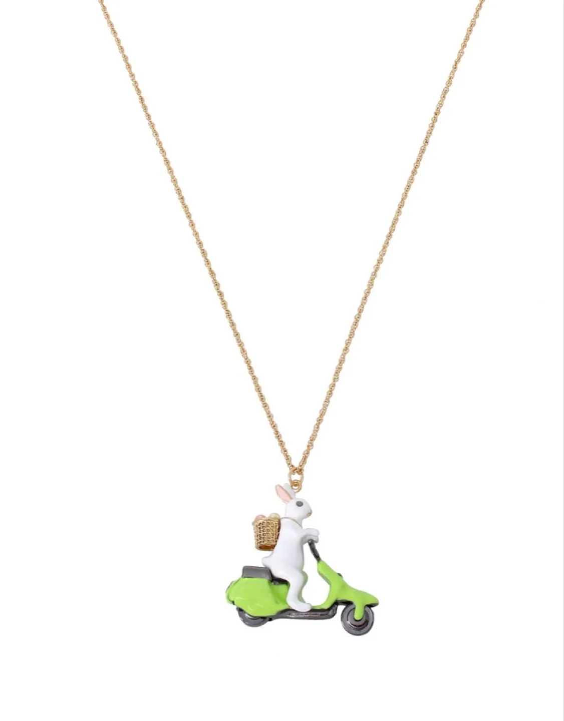 Betsey Johnson Bunny Scooter Necklace image indicator(8)