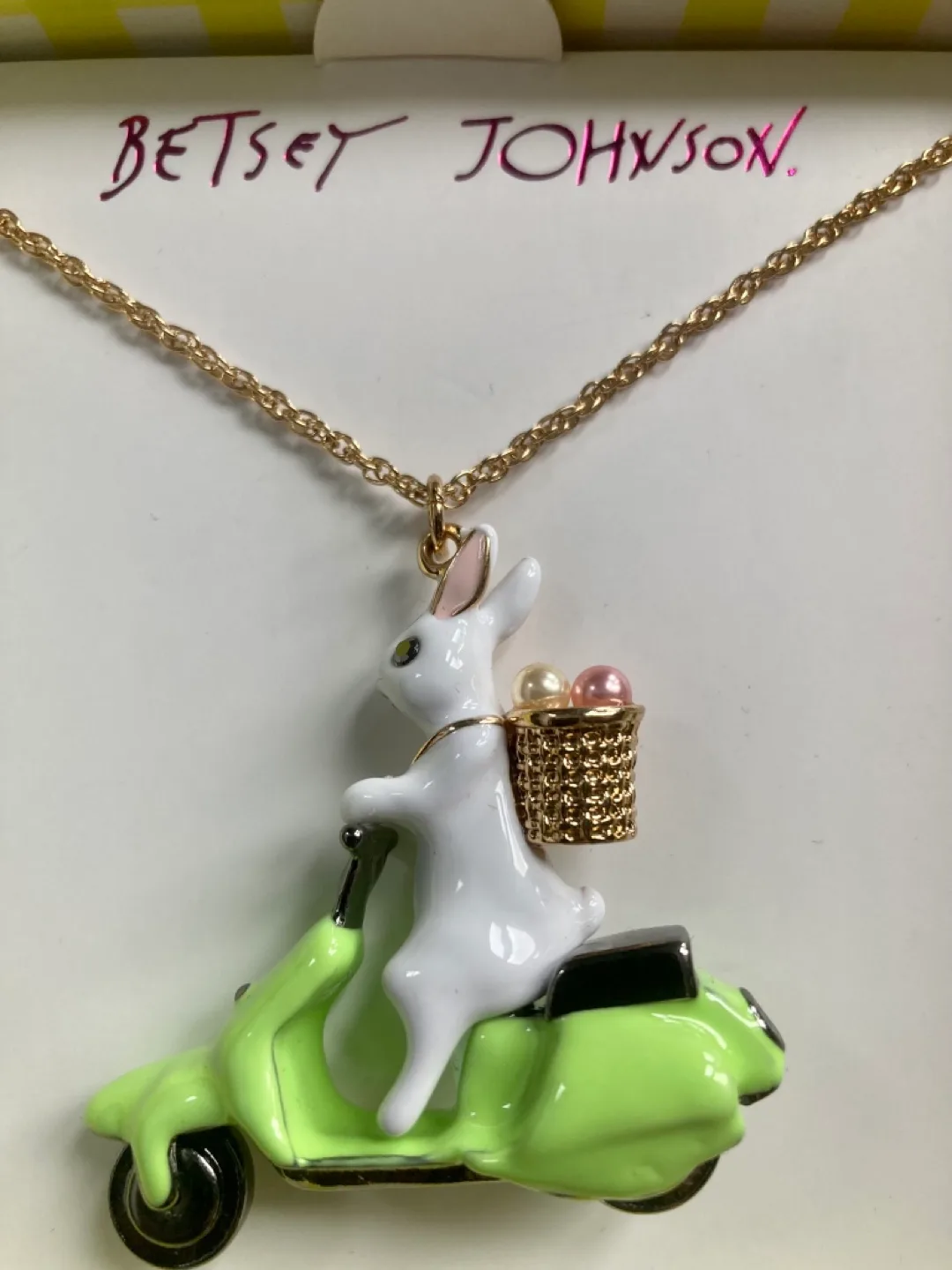 Betsey Johnson Bunny Scooter Necklace image indicator(3)