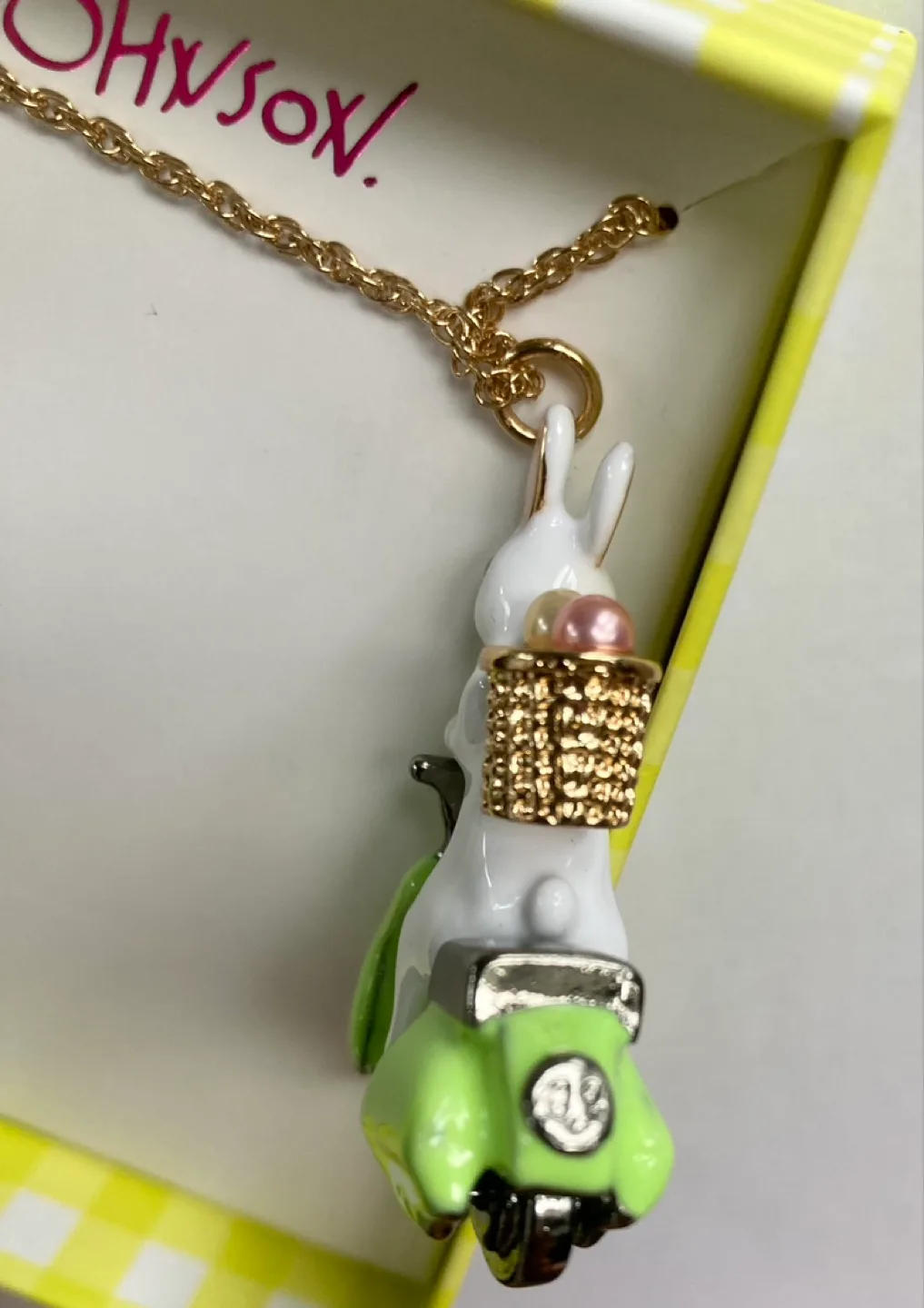 Betsey Johnson Bunny Scooter Necklace image indicator(5)