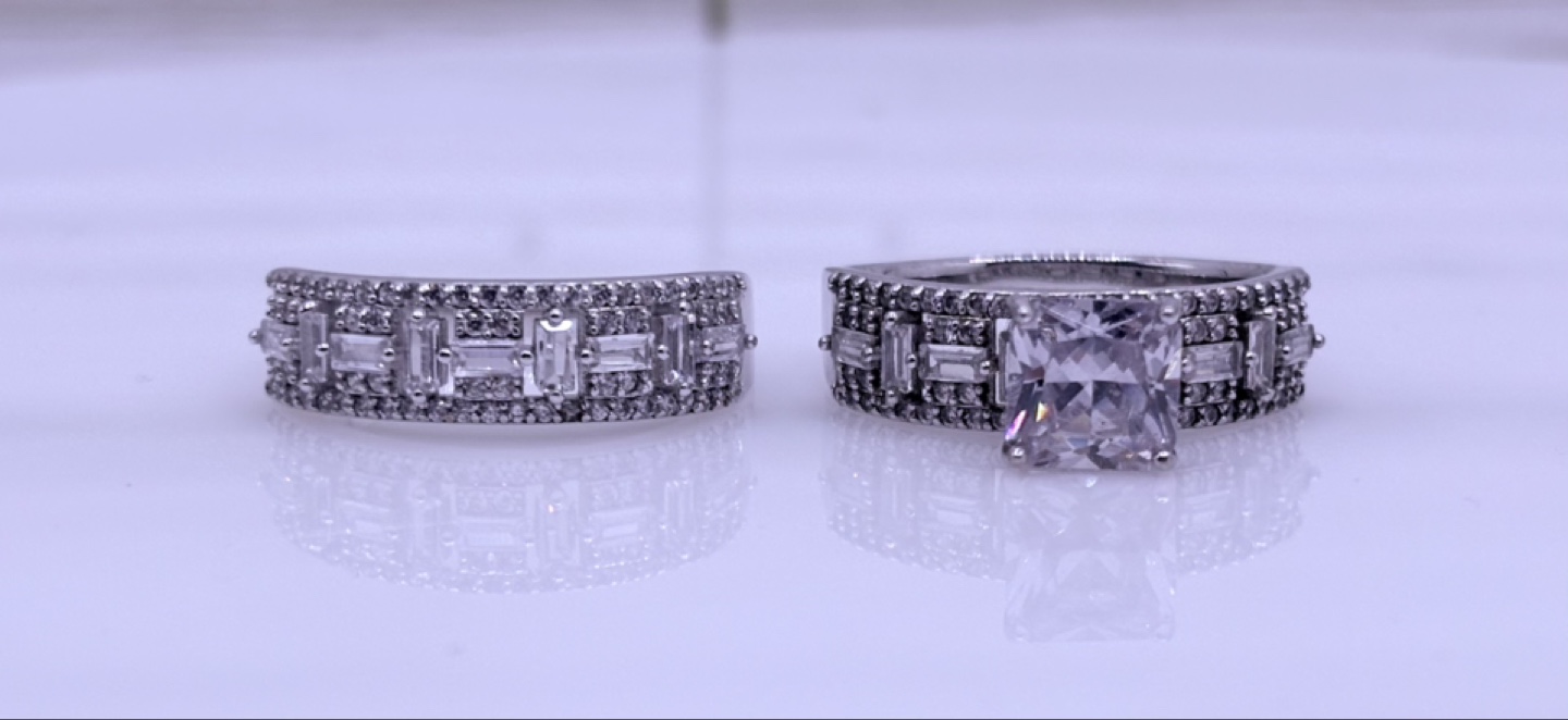 Stunning CZ Bridal Ring Set - photo 5