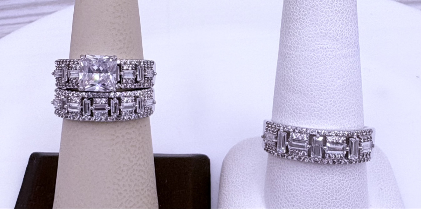Stunning CZ Bridal Ring Set - photo 2