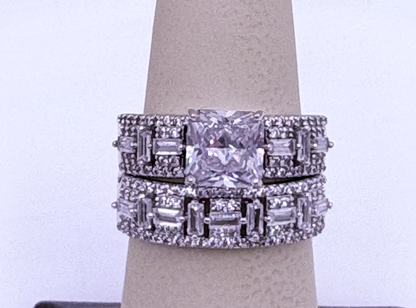 Stunning CZ Bridal Ring Set