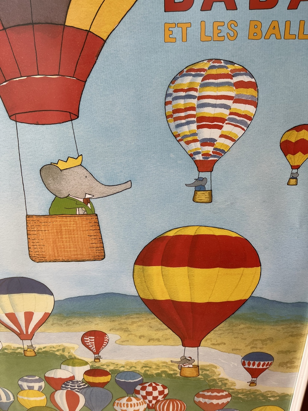 Framed Babar Et Les Ballons Print - photo 4