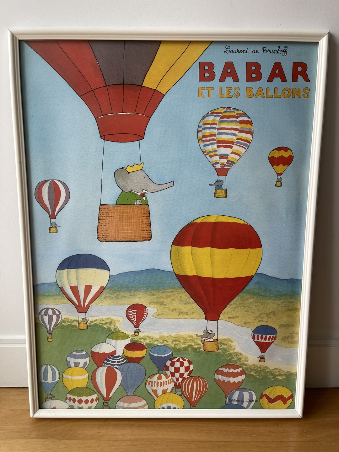 Framed Babar Et Les Ballons Print