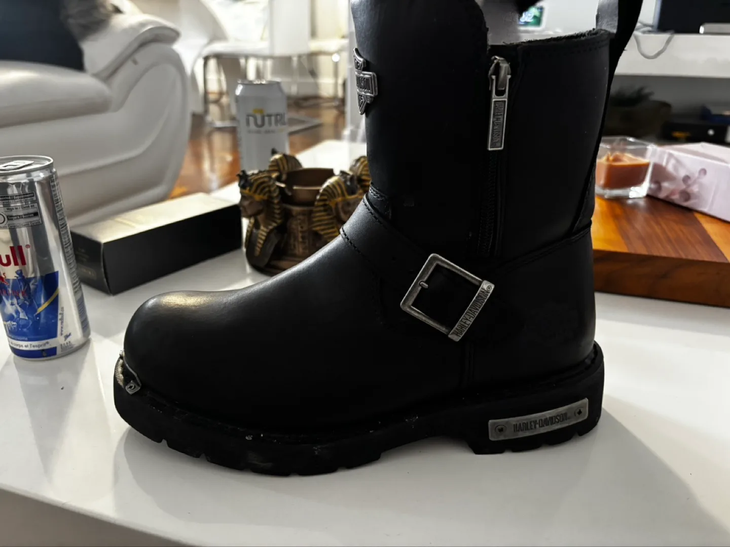 Harley-Davidson Women's Black Leather Boots - Size 8M thumbnail