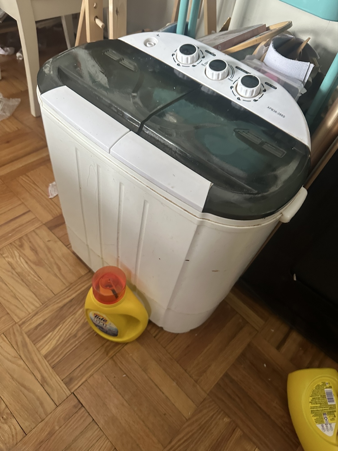 💚Intecxca Portable Compact Twin Tub Washer and Spin Dryer