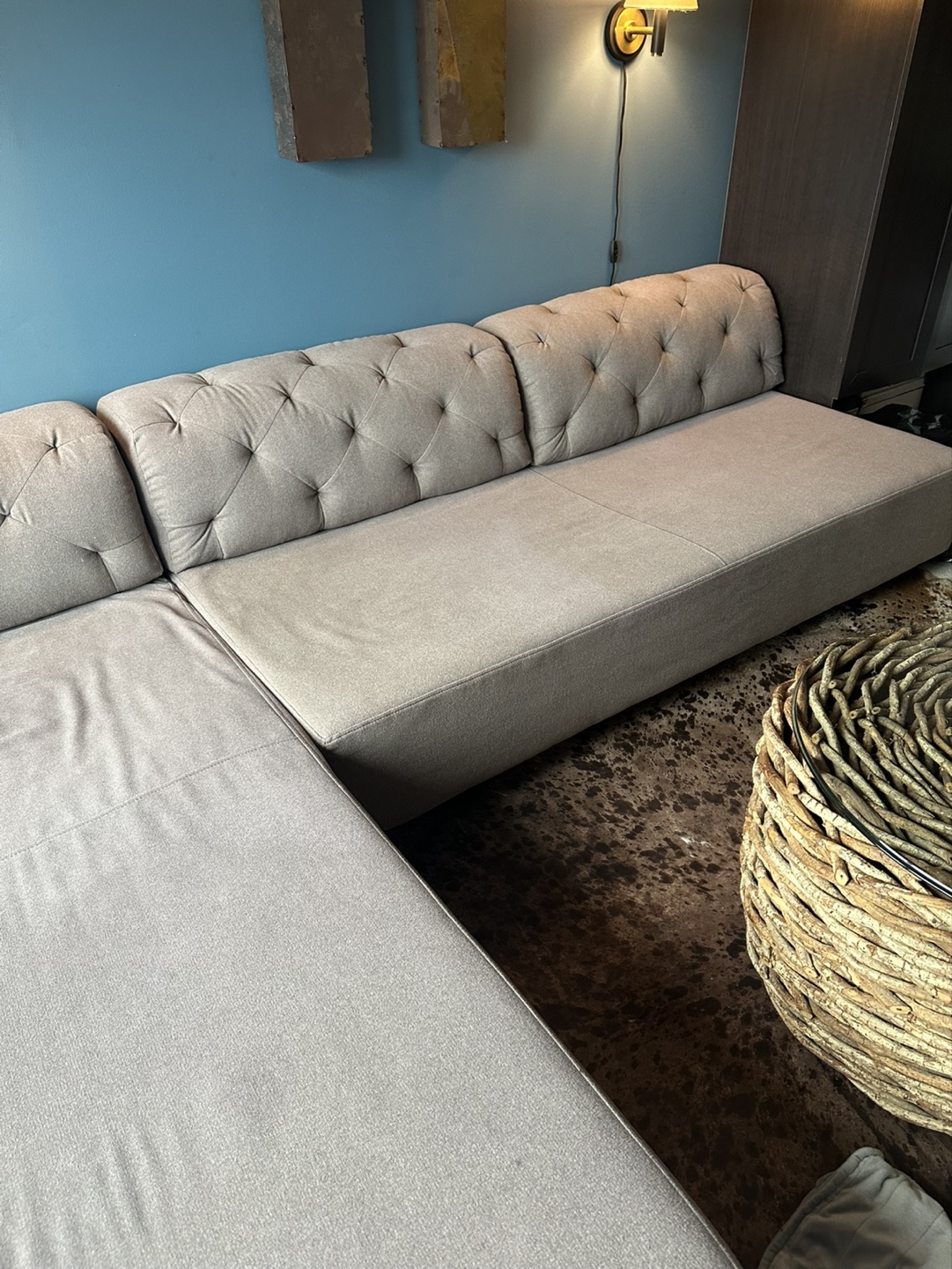 West Elm Gray Sectional Sofa - photo 2