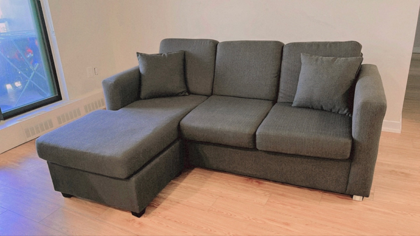 Grey Sectional Sofa with Chaise Lounge