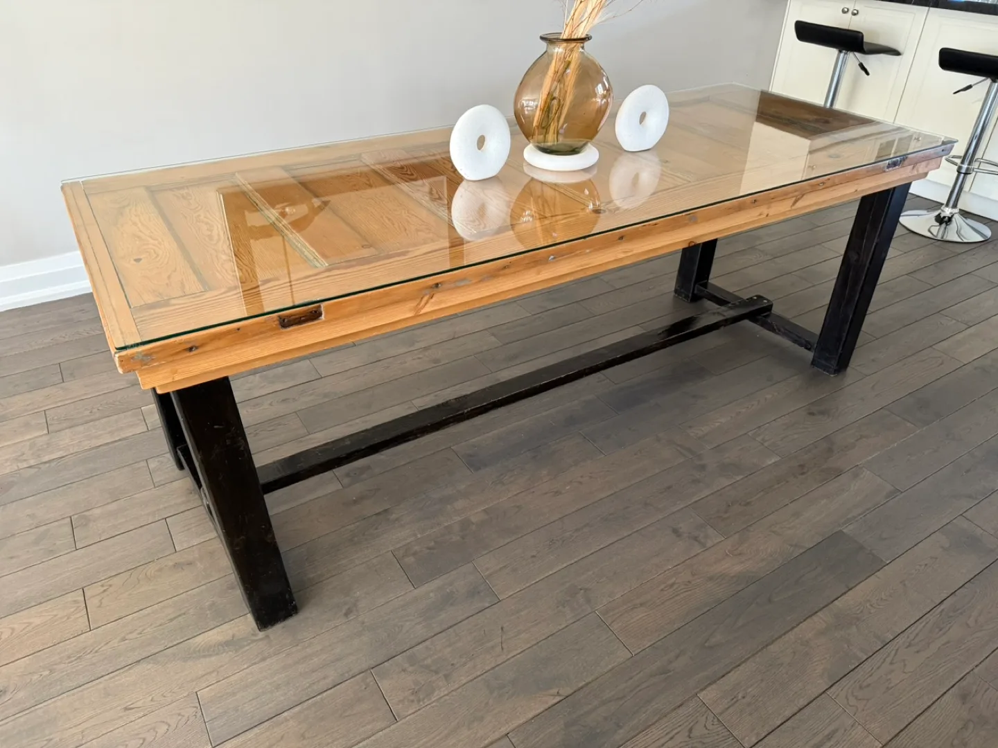 Old, old cedar wood door dining table image indicator(2)