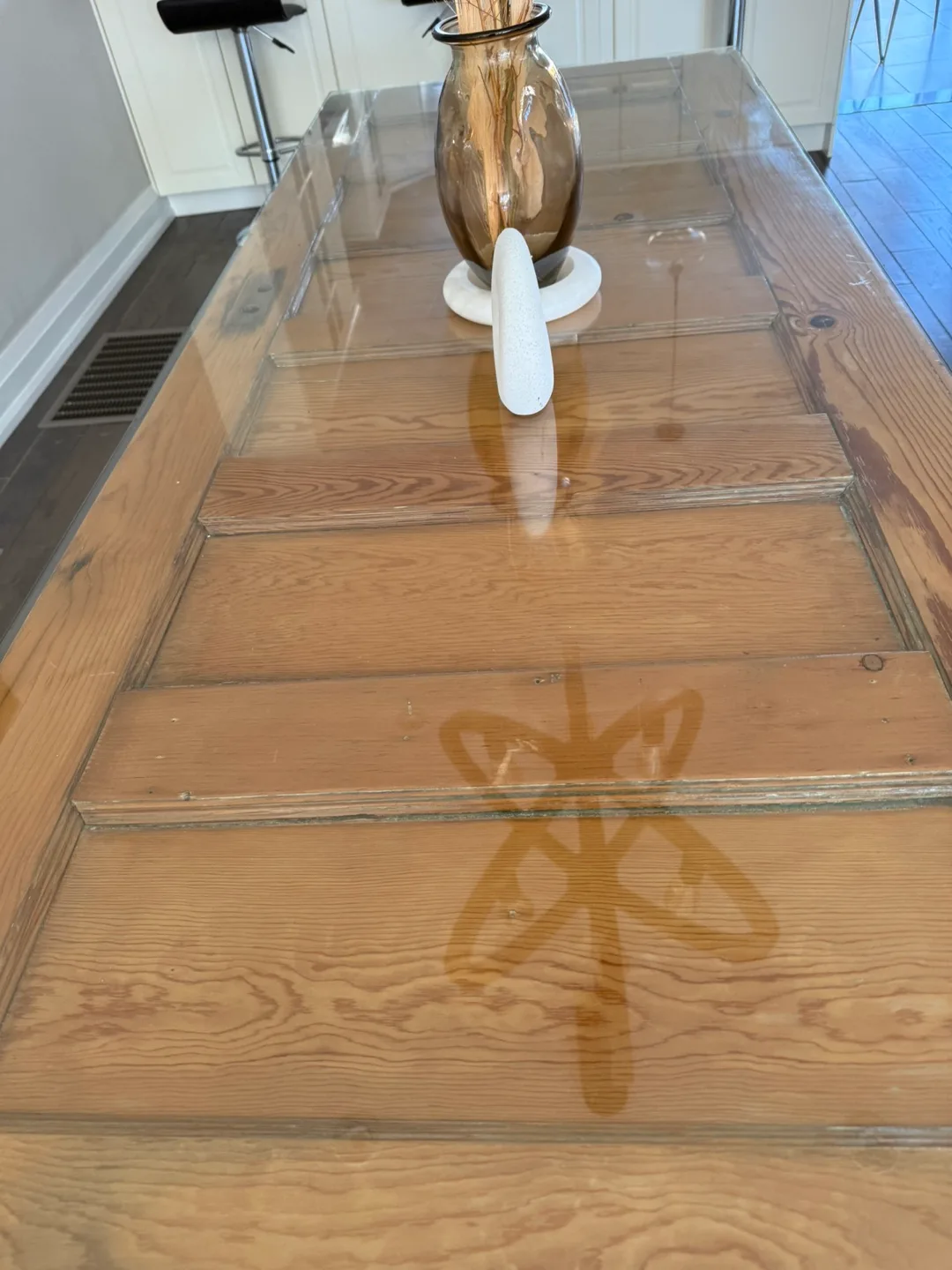 Old, old cedar wood door dining table image indicator(6)