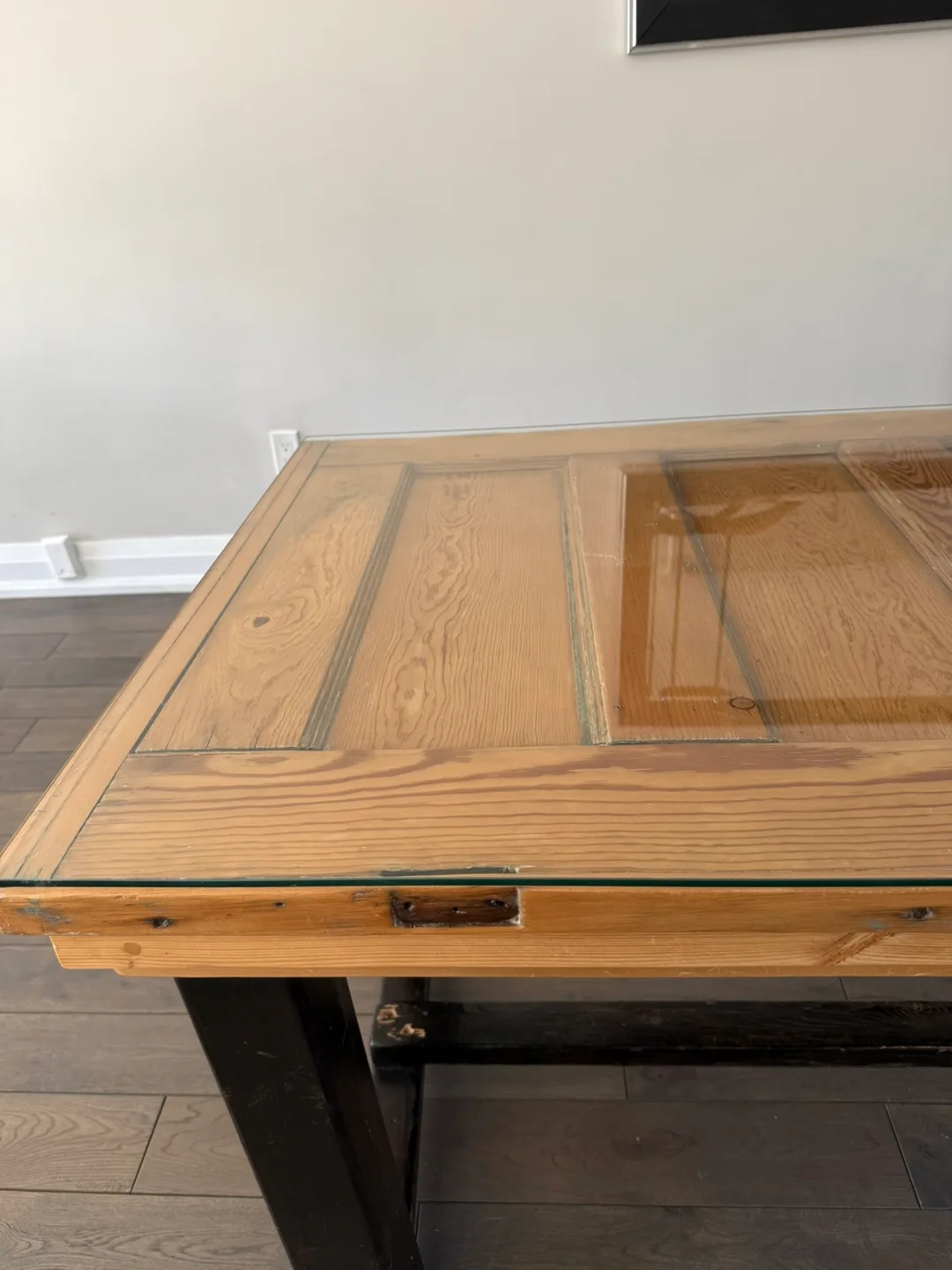 Old, old cedar wood door dining table image indicator(3)