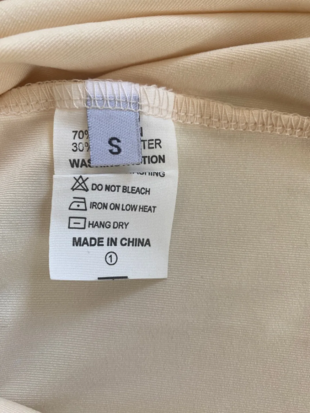 Cream-coloured Mini Slip Dress, Size Small image indicator(2)