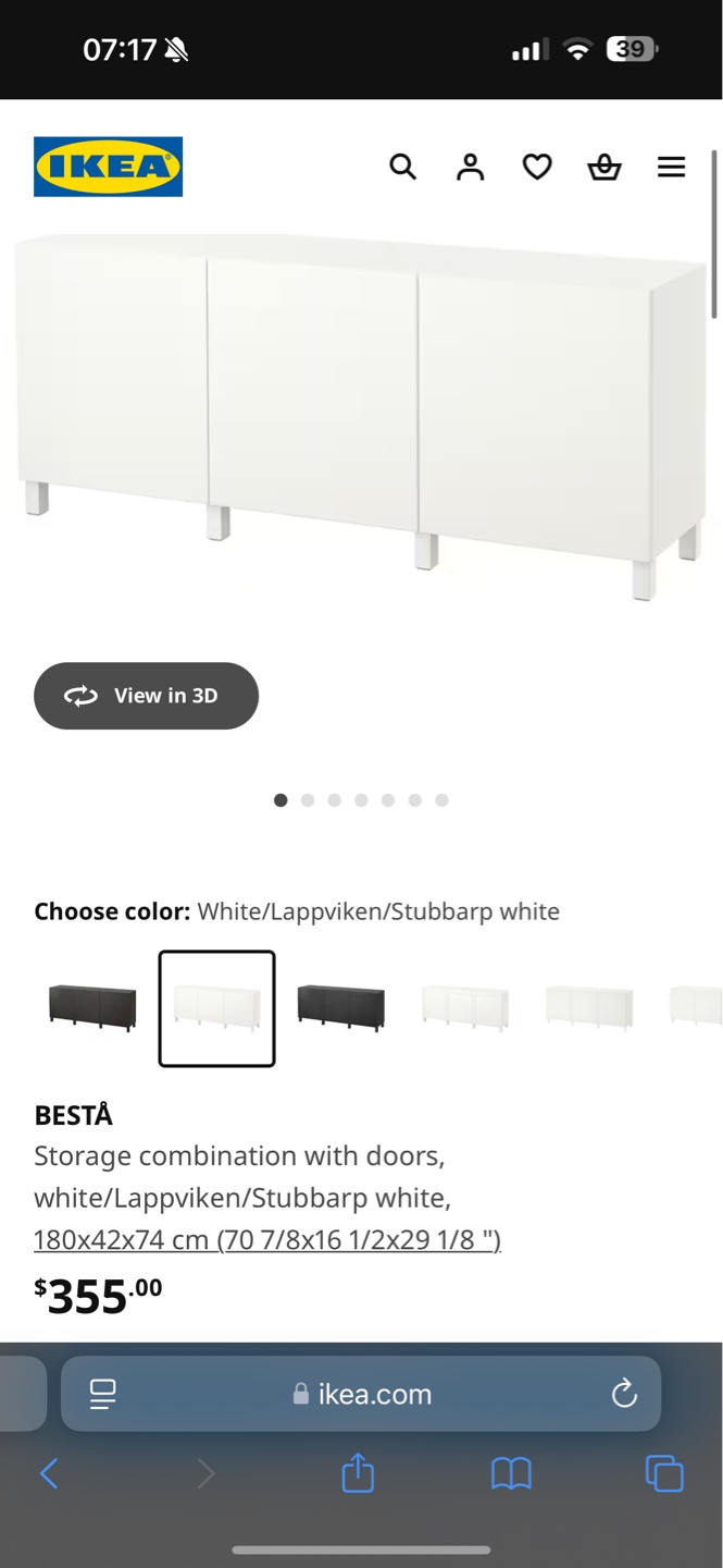 IKEA BESTÅ White TV Stand - tv not included - photo 2