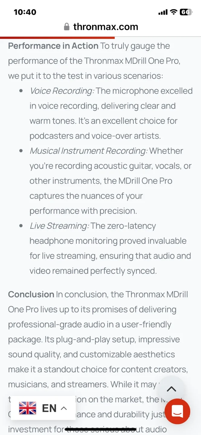 💚Thronmax MDrill One Pro Microphone Kit - New in Box image indicator(8)